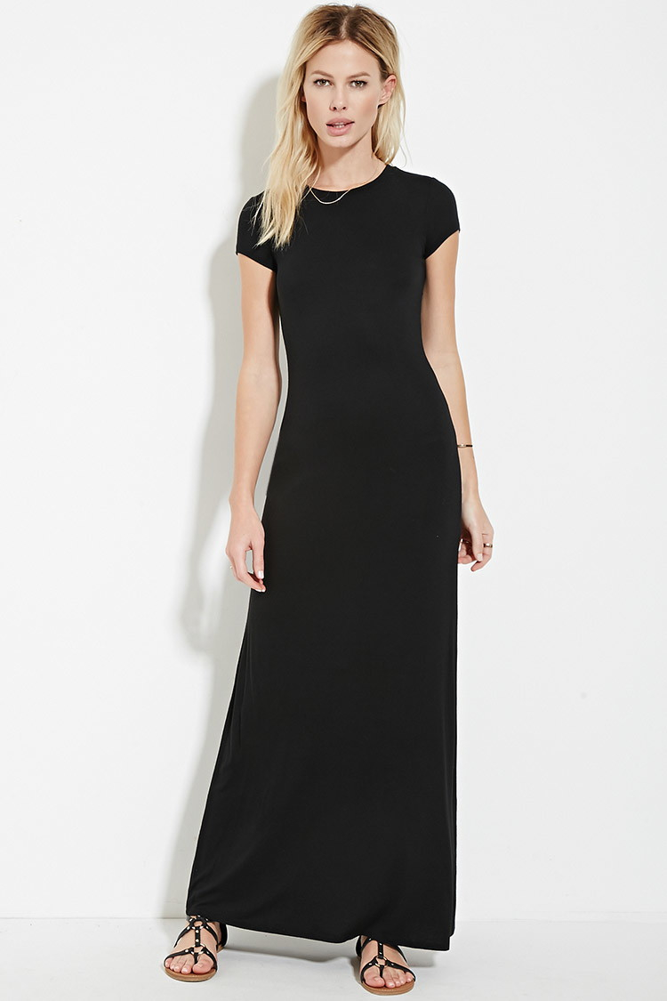 black t shirt maxi dress