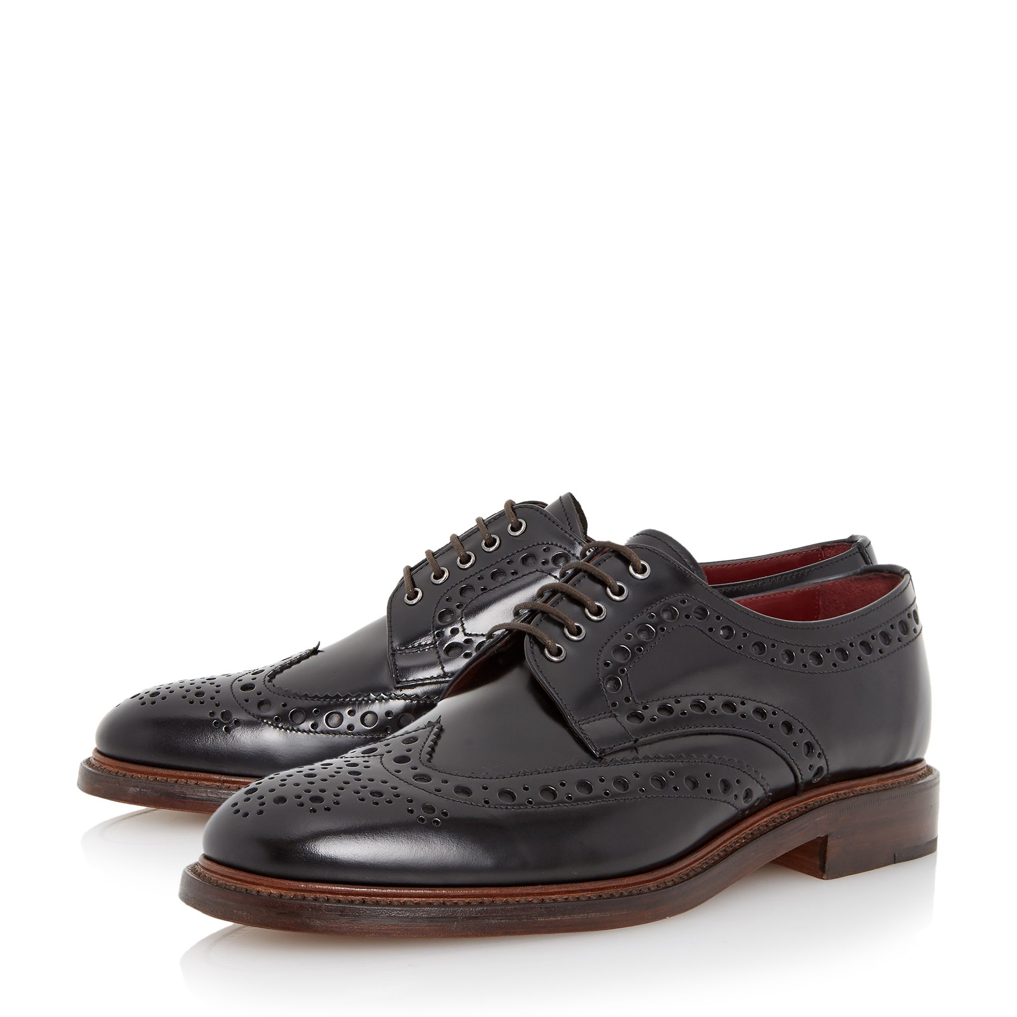 men's high shine brogues