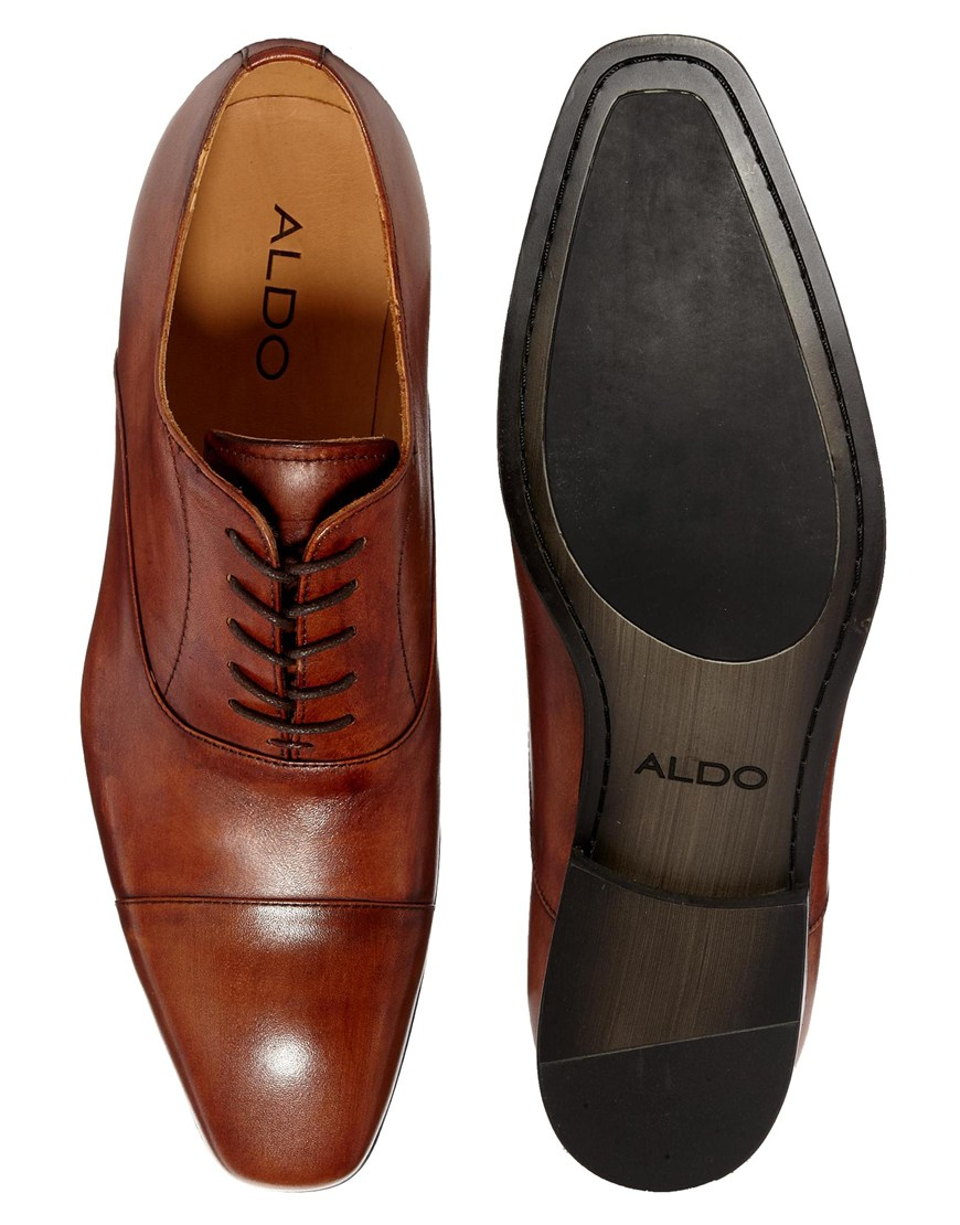 ALDO Mesnier Leather Oxford Shoes in Brown for Men Lyst