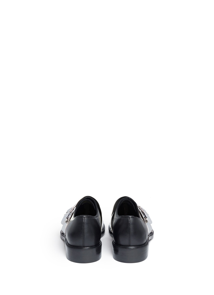 Givenchy Metal Buckle Leather Shoes in Black (Metallic) for Men - Lyst