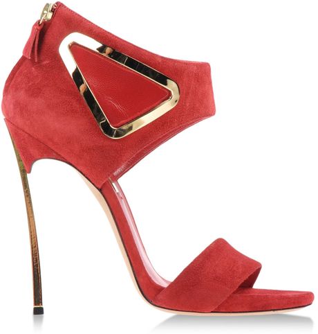 Casadei Sandals in Red (Brick red) | Lyst