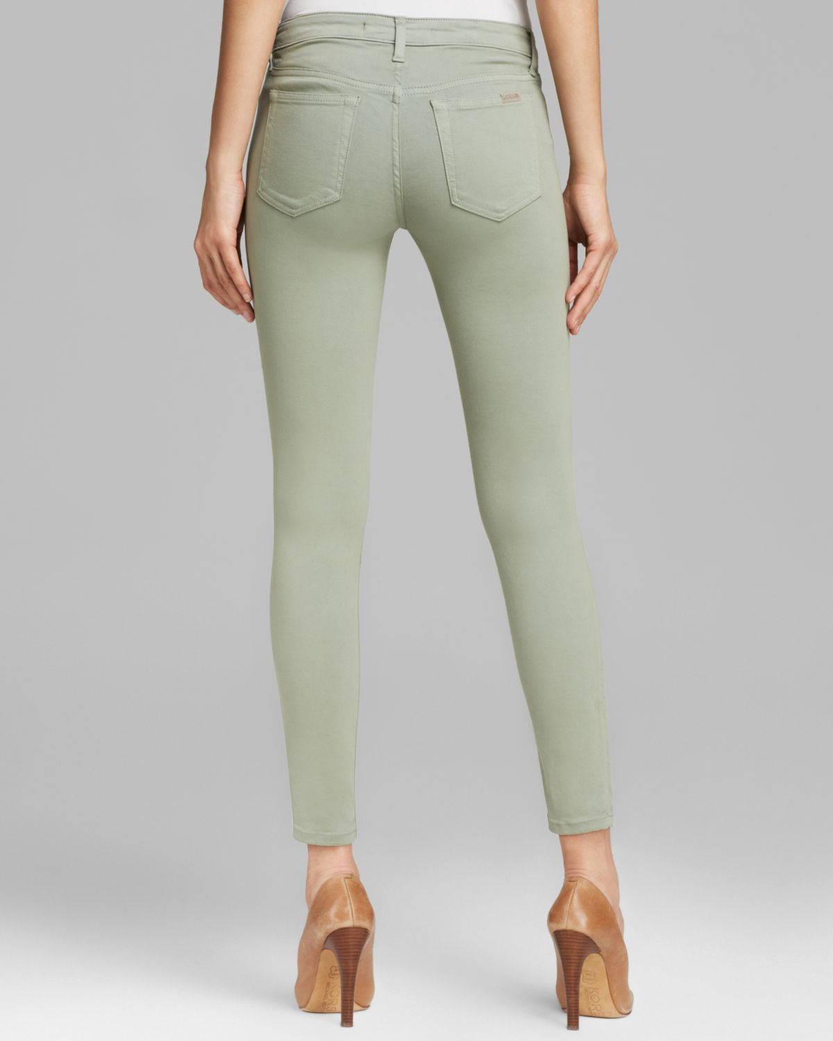 sage green skinny jeans