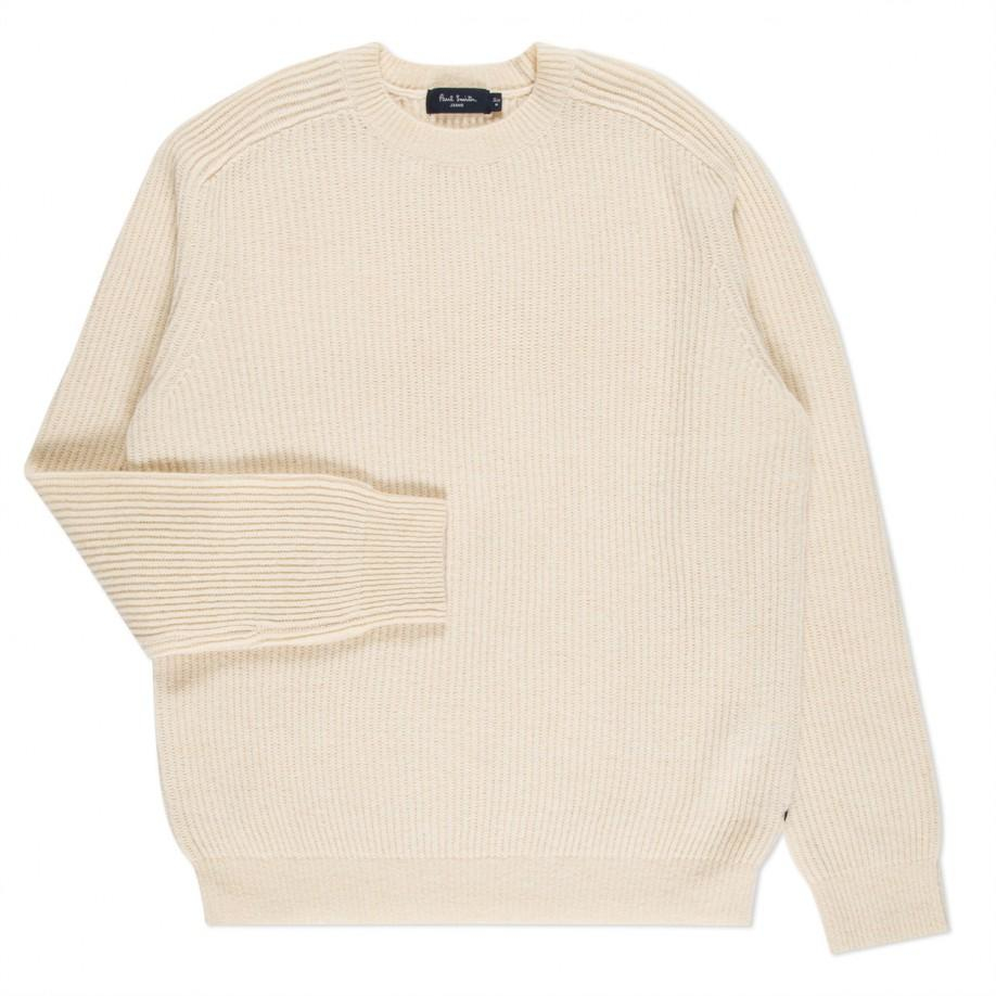 cream ribbed jumper