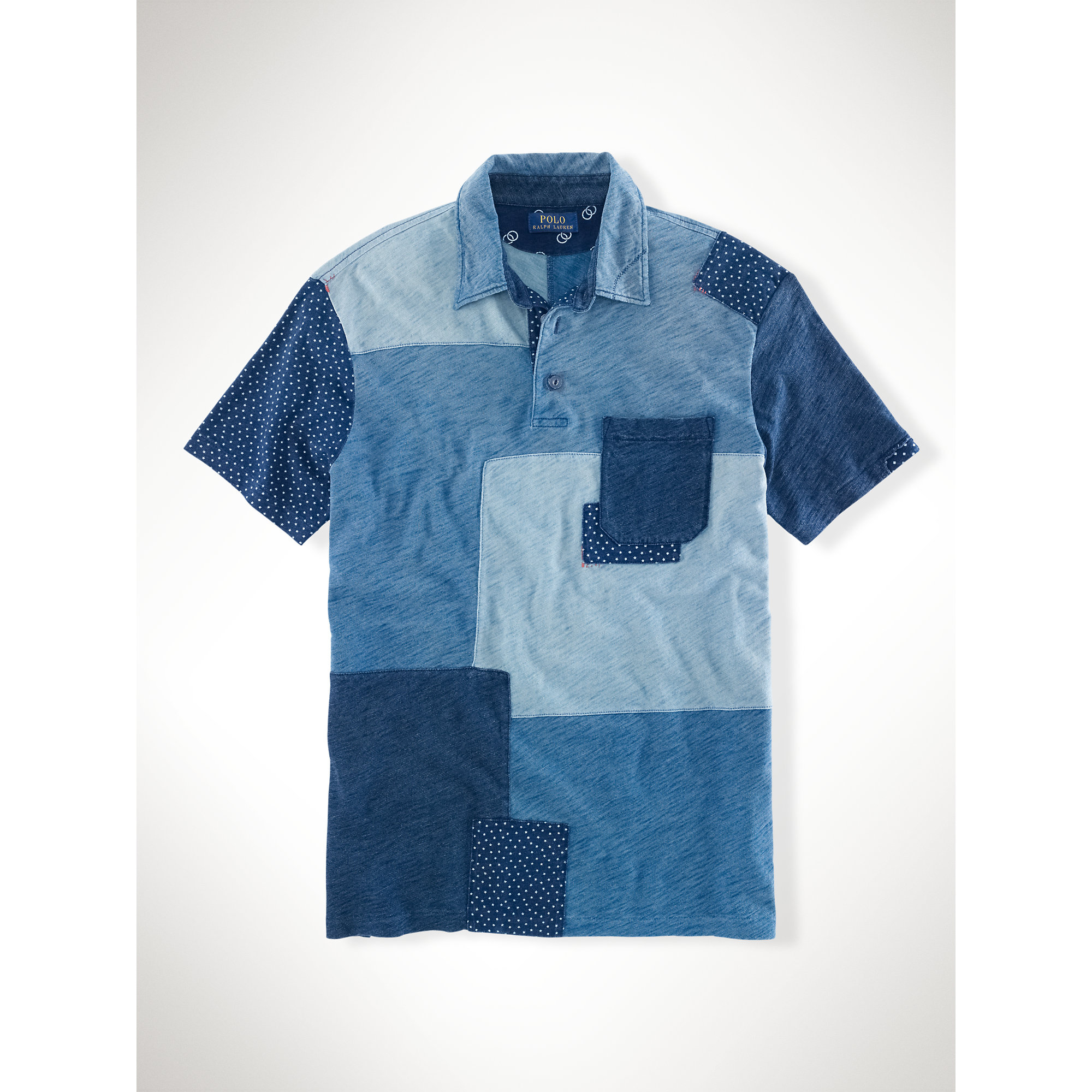patchwork polo shirt