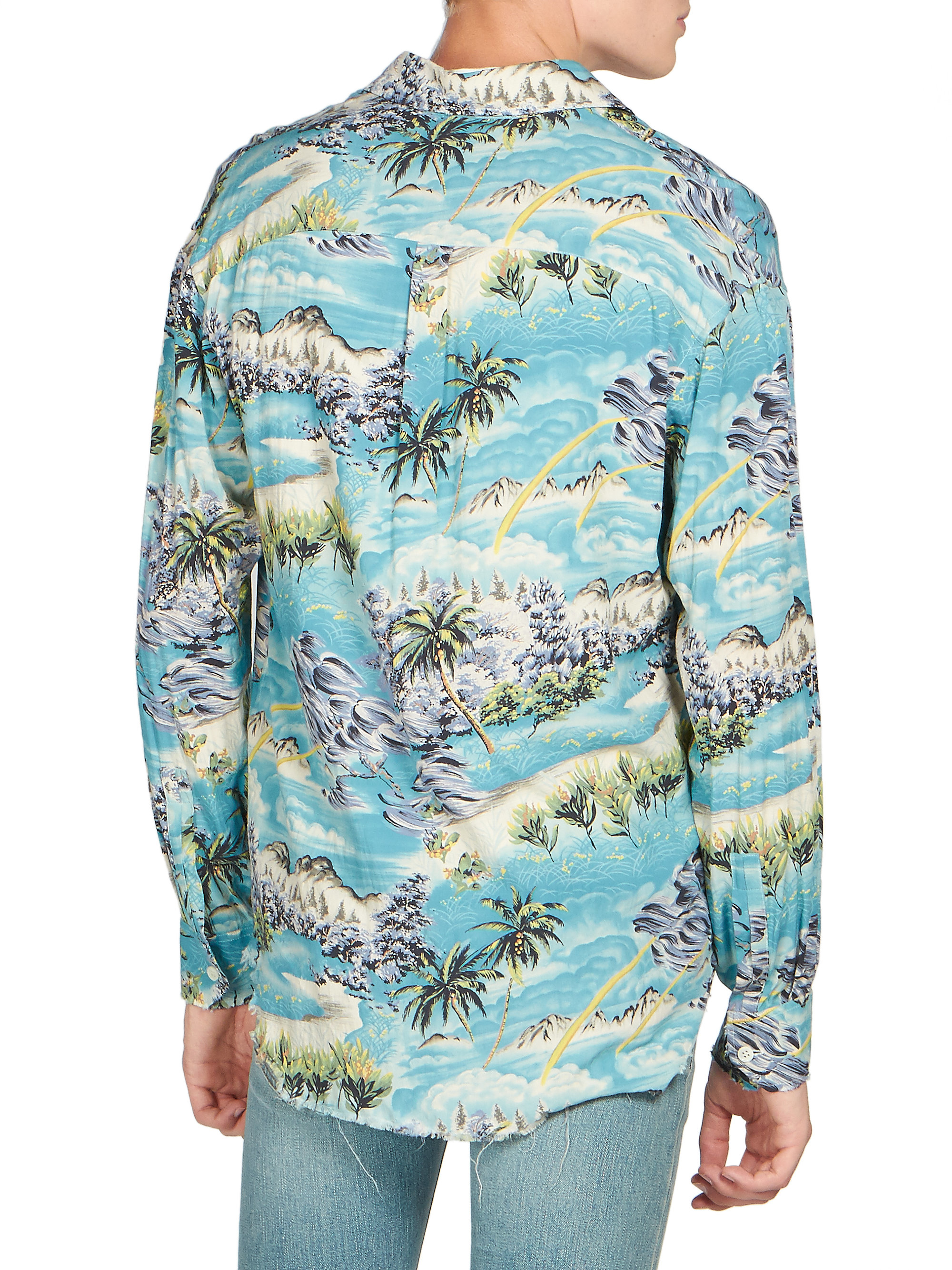 saint laurent hawaiian shirt long sleeve