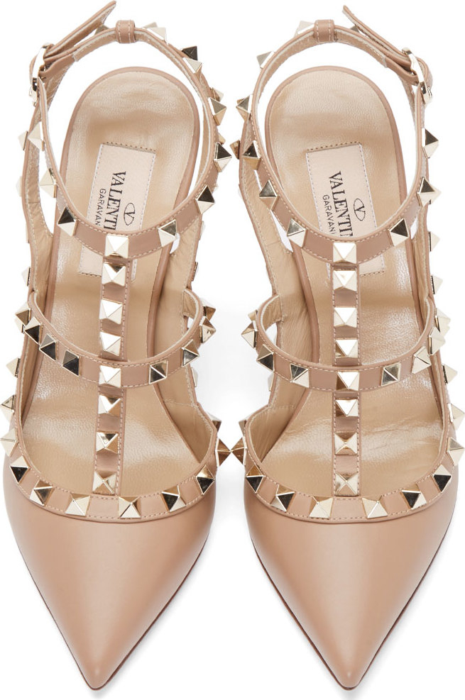 valentino rockstud tan