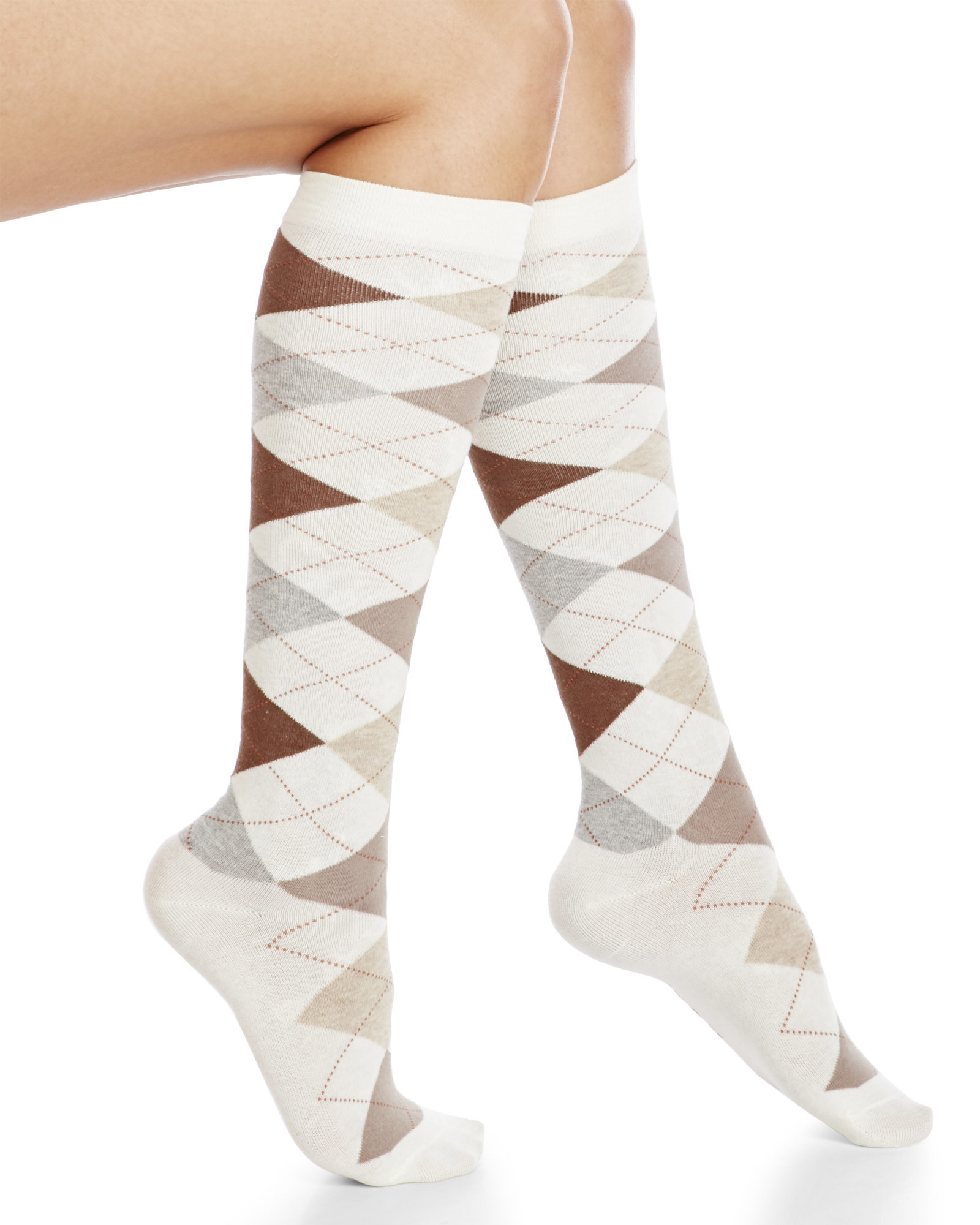 argyle knee socks