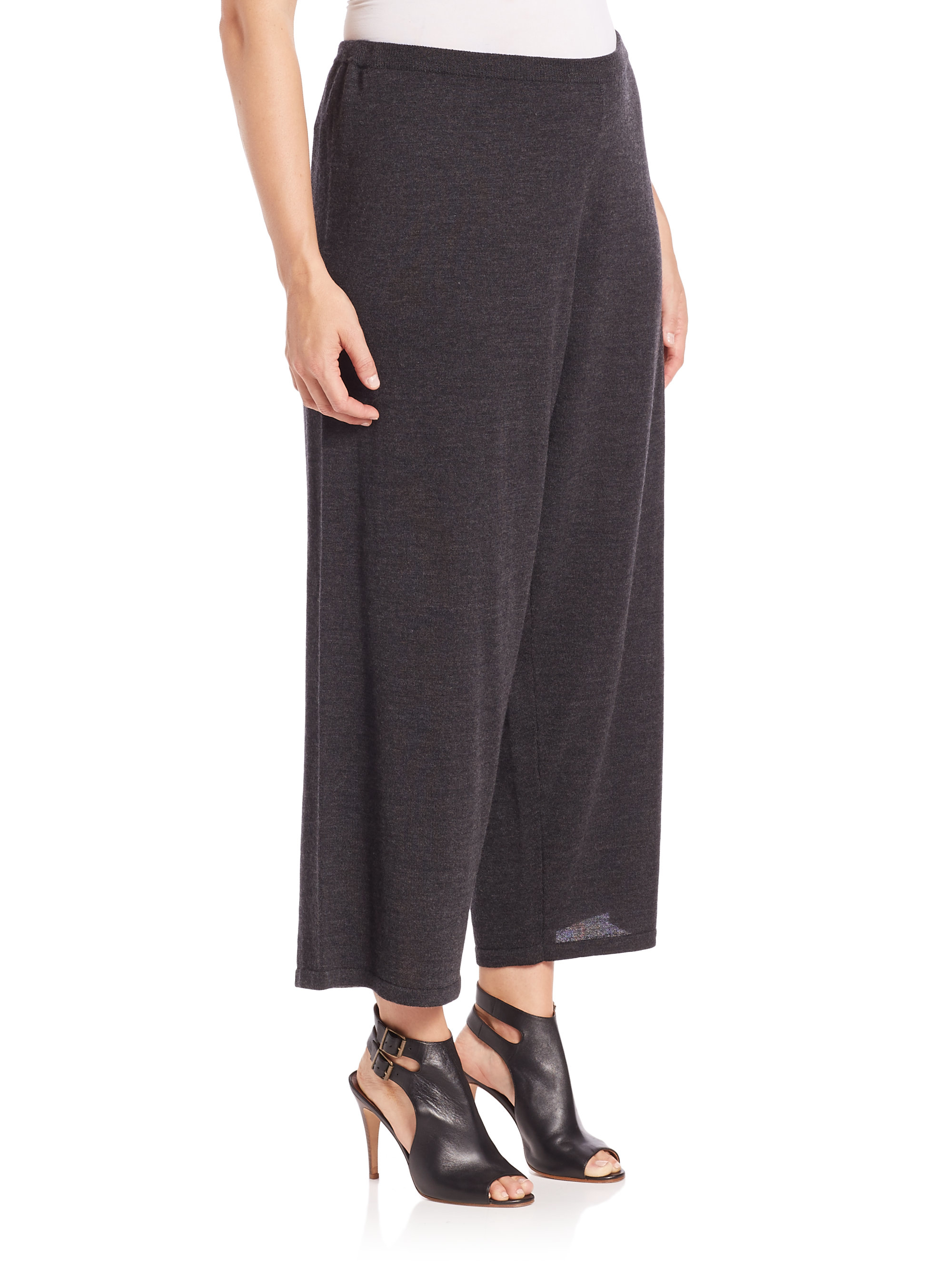 Eileen Fisher Merino Wool Cropped Wide 