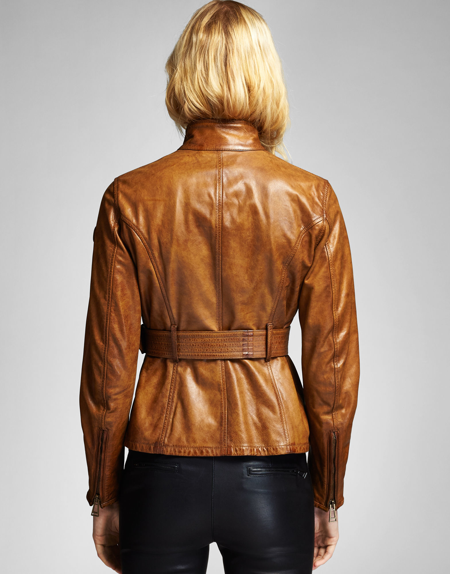Belstaff The Triumph Jacket In Signature Hand Waxed Leather in Cognac  (Brown) - Lyst