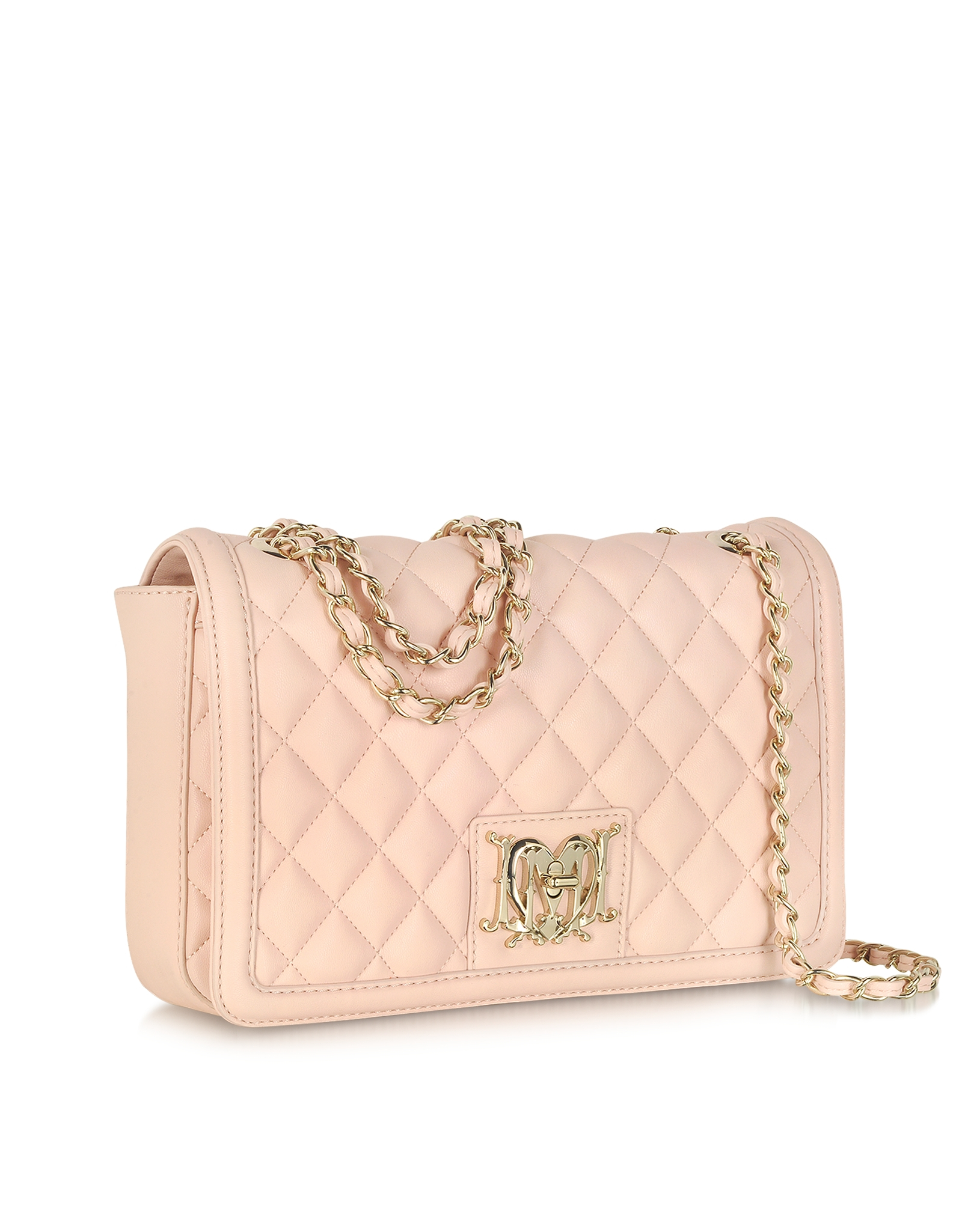 Moschino Powder Pink Quilted Eco Leather Shoulder Bag - Lyst