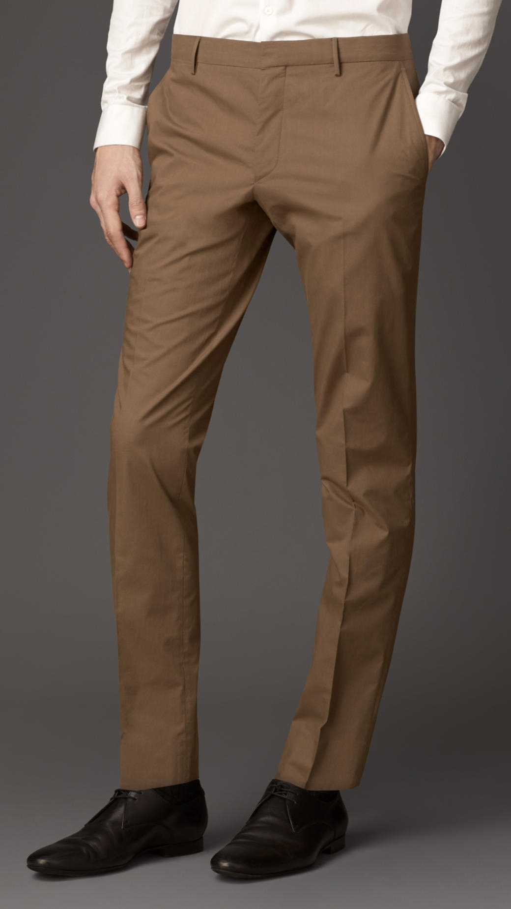 Cotton poplin trousers Clearance