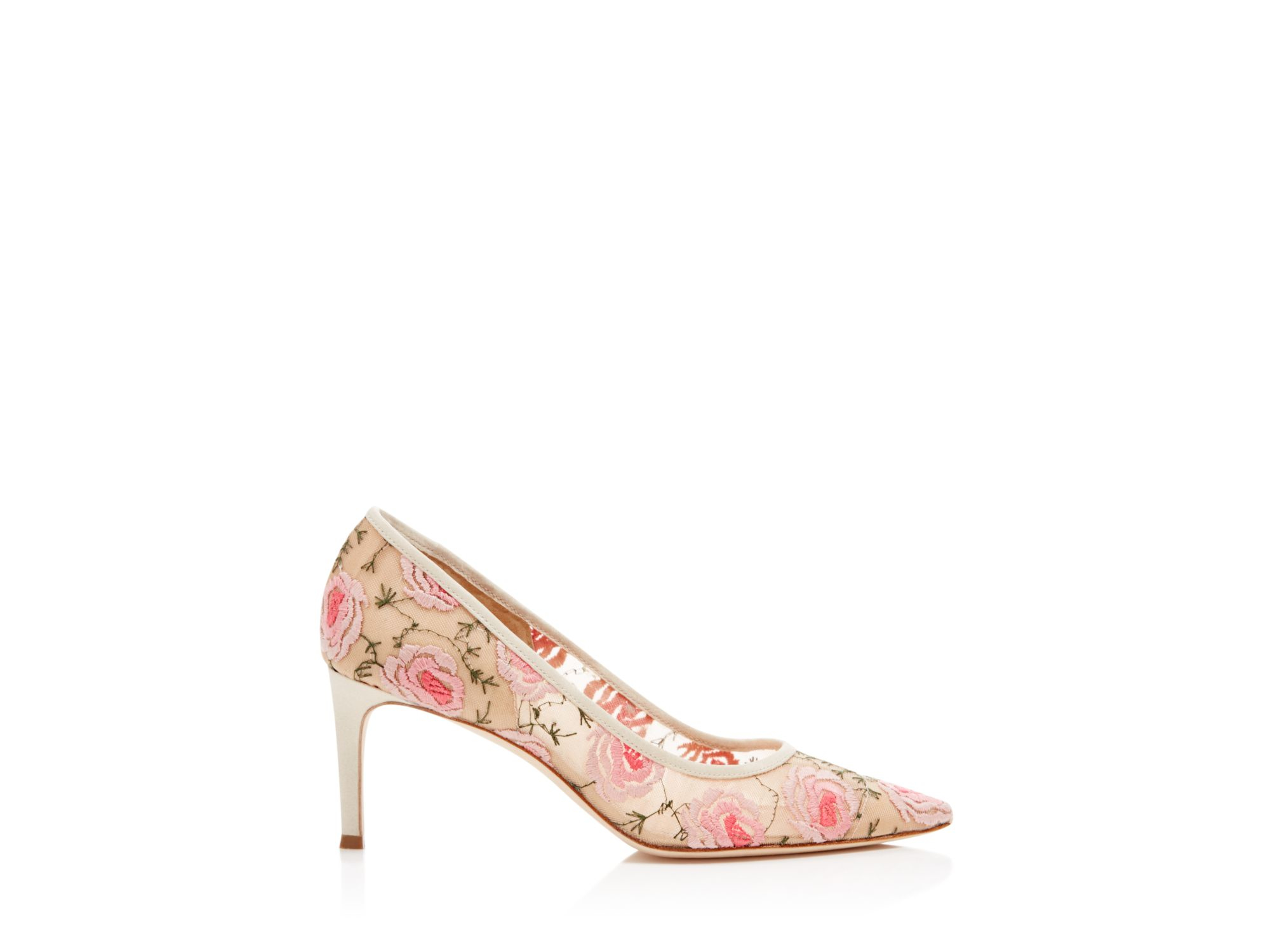 embroidered pumps