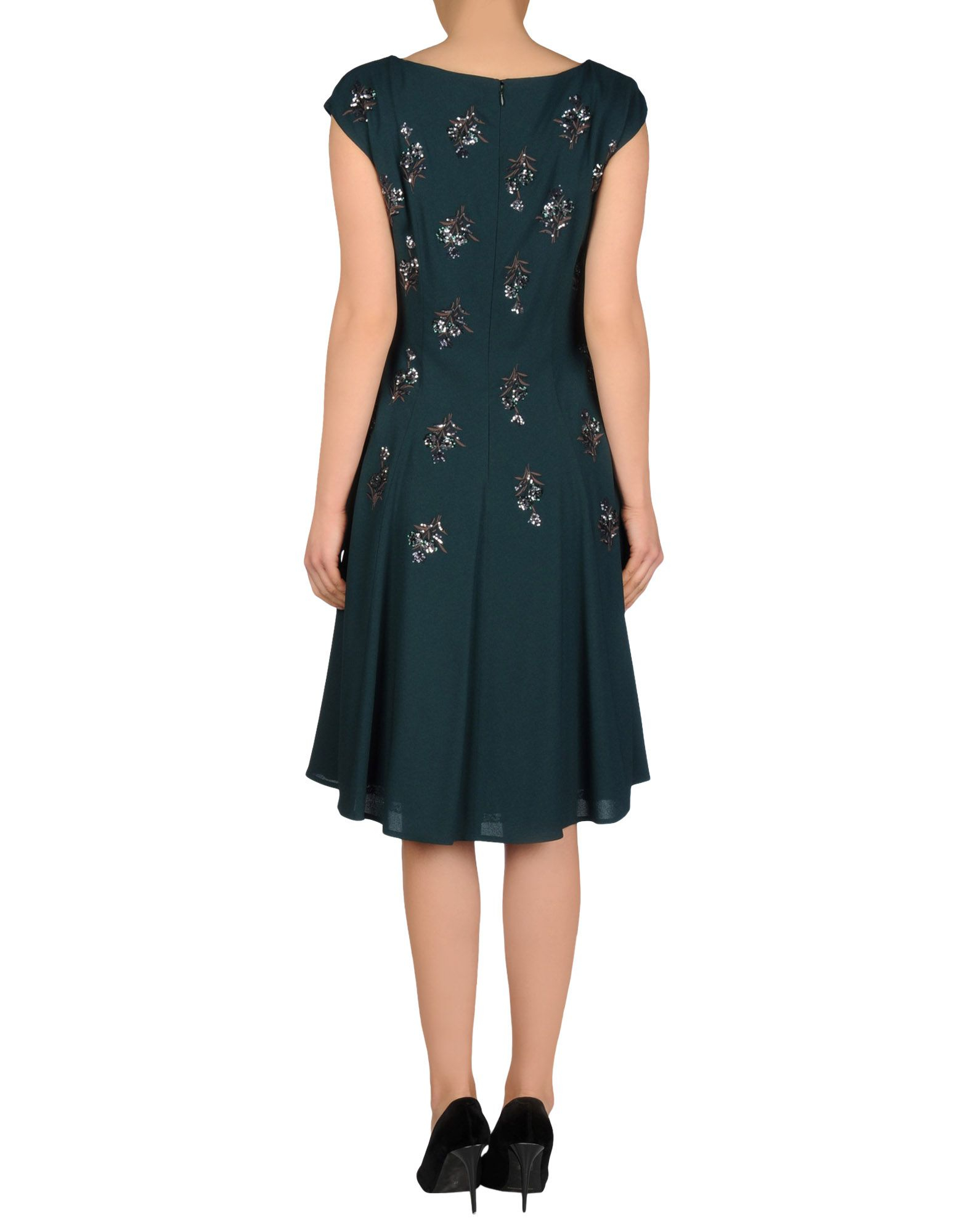 Prada Kneelength Dress in Dark Green (Green) Lyst