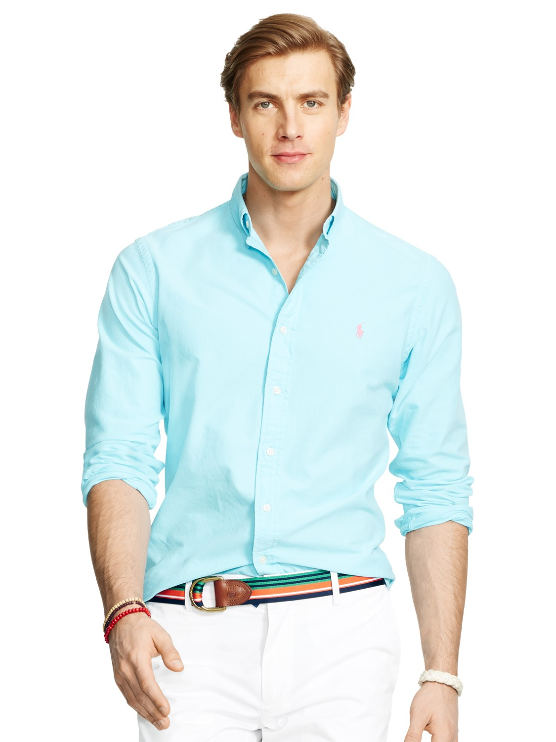  Polo Ralph Lauren  Slim Fit Oxford Shirt in Blue for Men Lyst