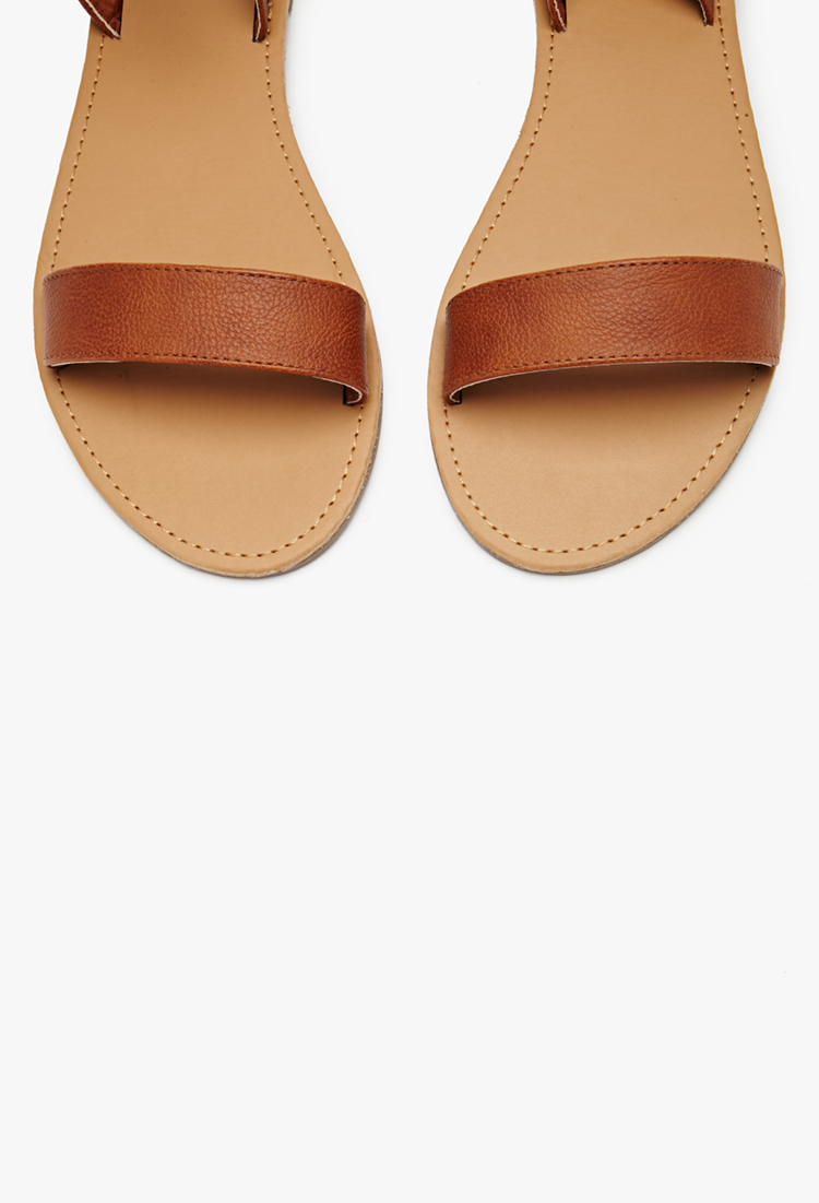 Tan Sandals Faux Leather Sandals Forever 21 Faux Suede Slip-On Sandals, image size:750x1101