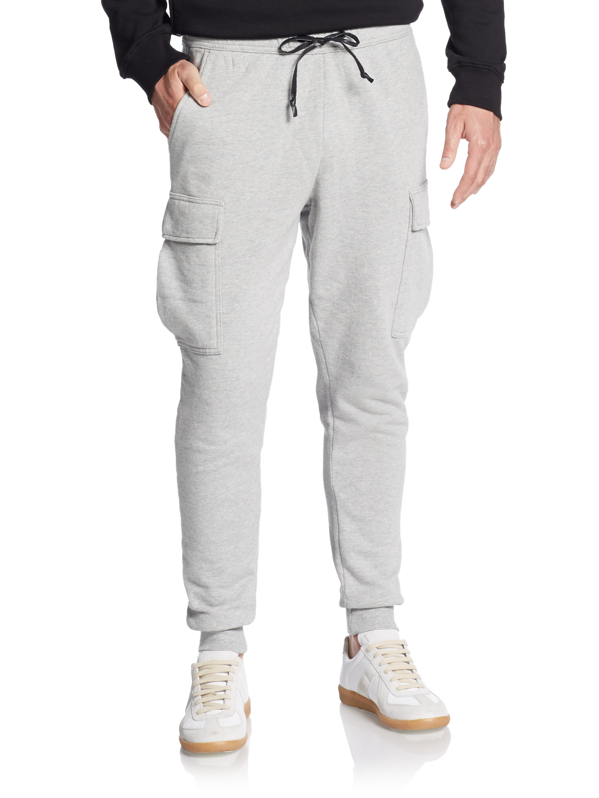 grey cargo sweatpants
