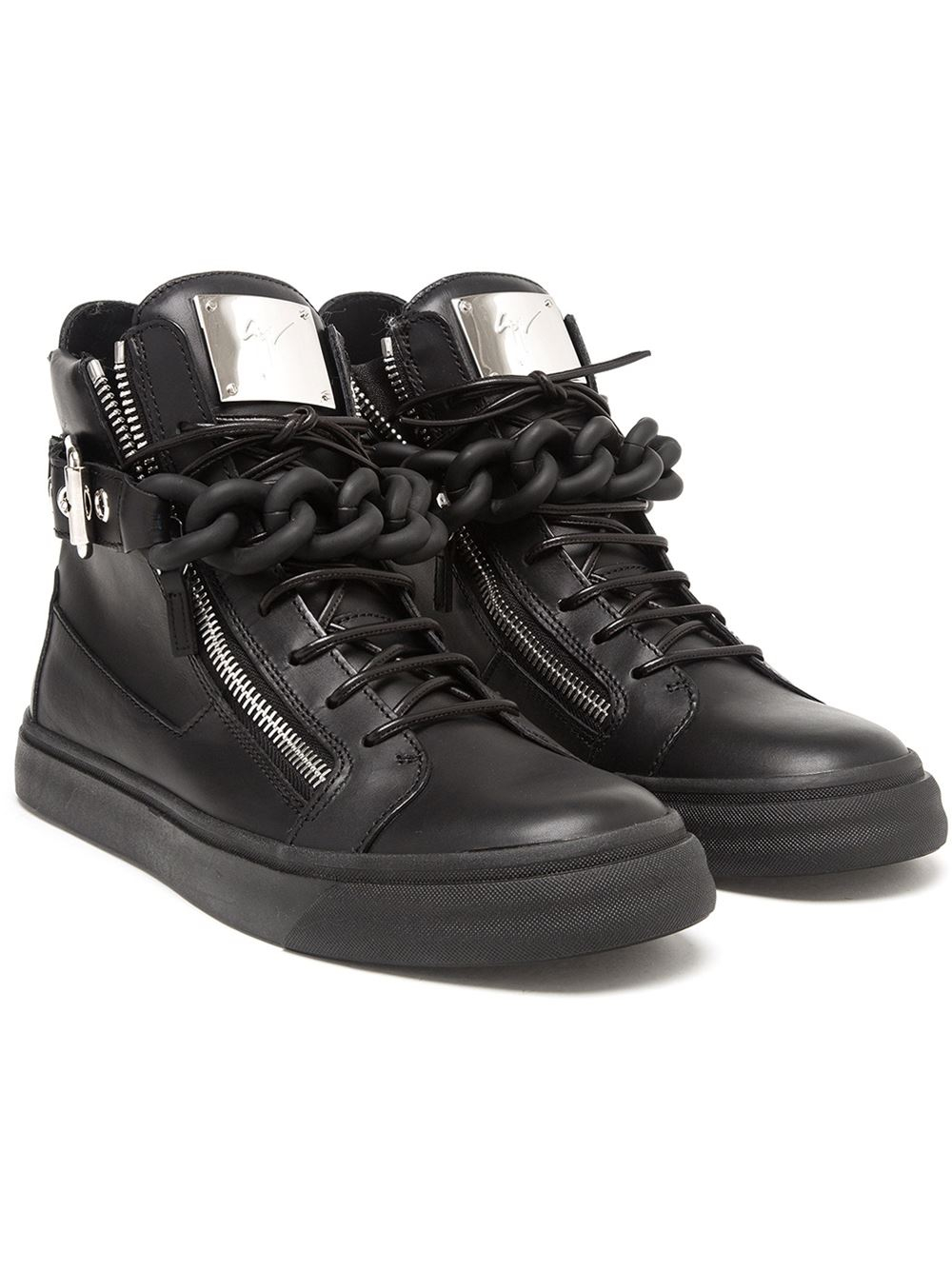 giuseppe zanotti black sneakers