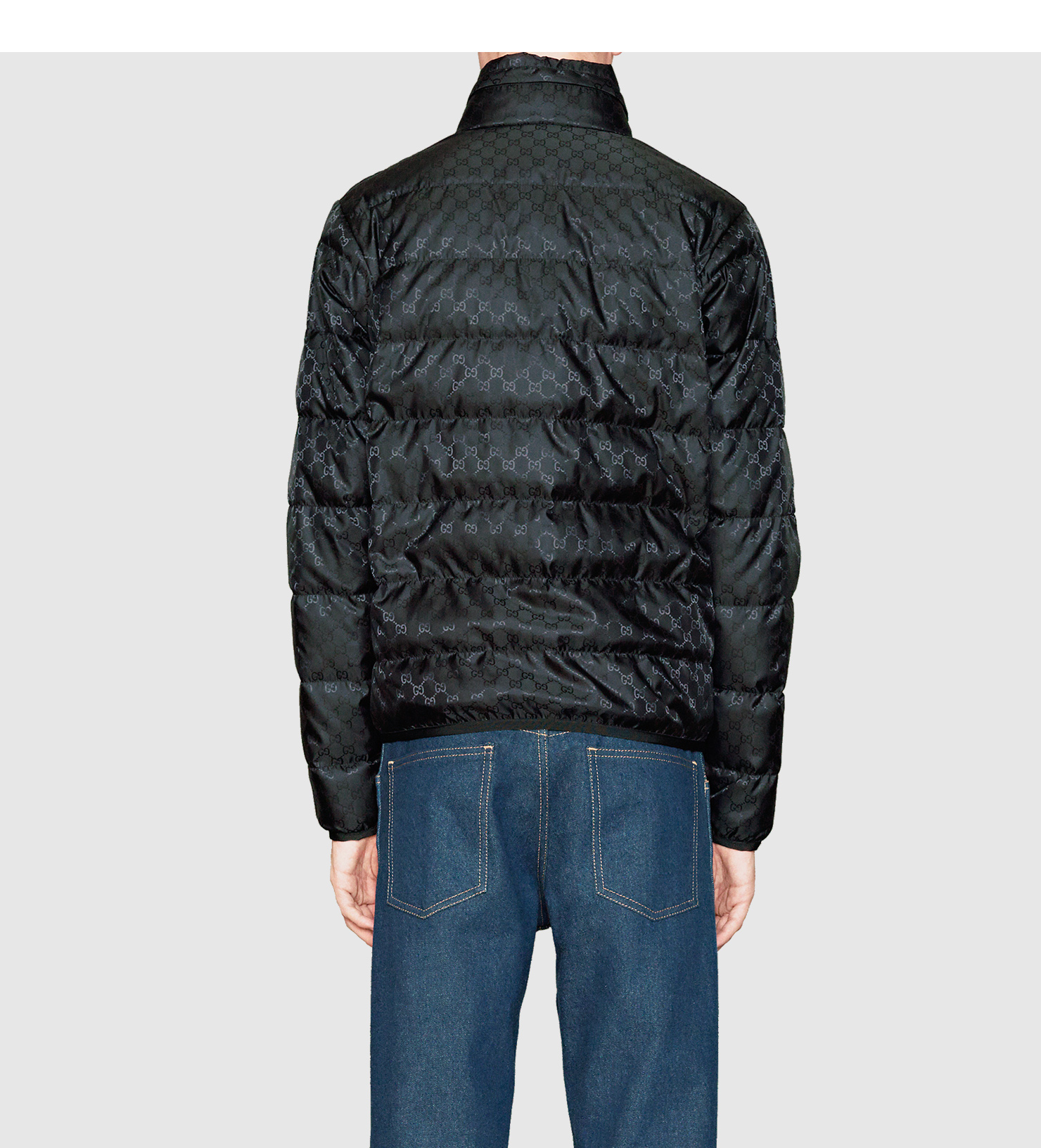 gucci gg jacquard padded jacket