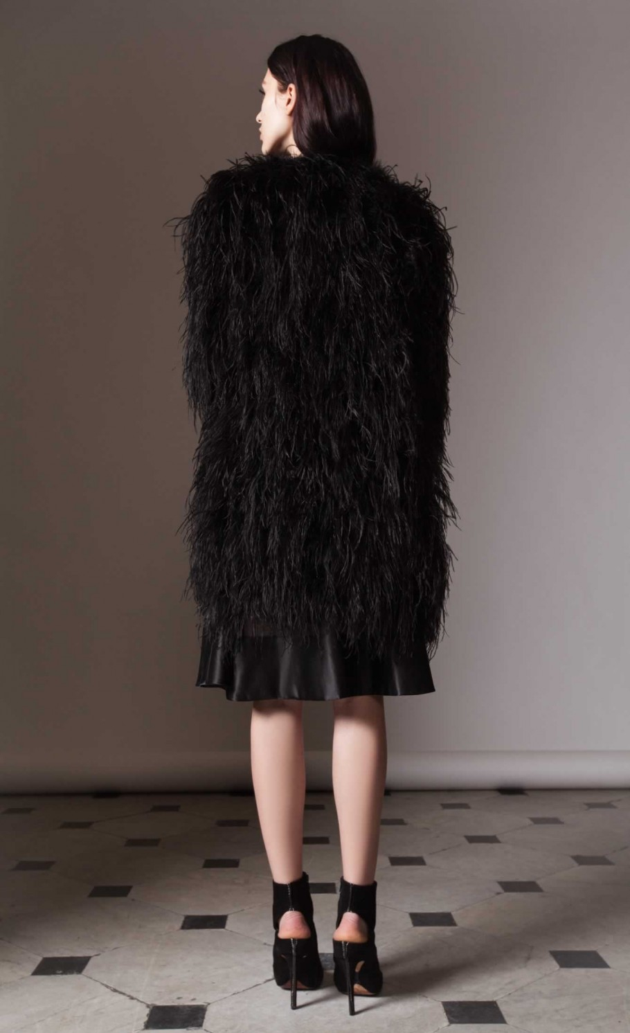 Lyst - Temperley London Black Feathered Coat in Black