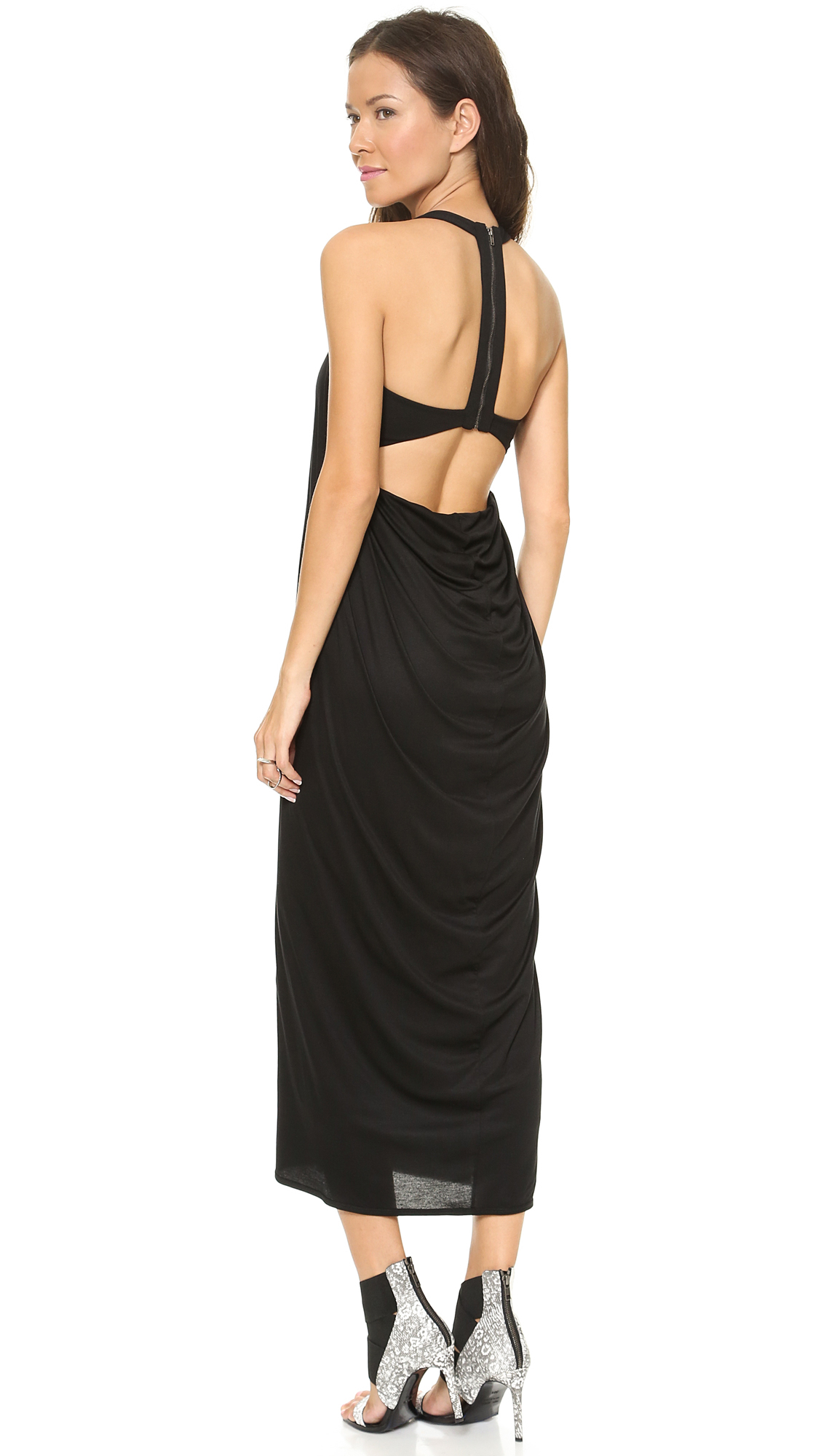 Lyst - Helmut Lang Jersey Tank Maxi Dress - Black In Black