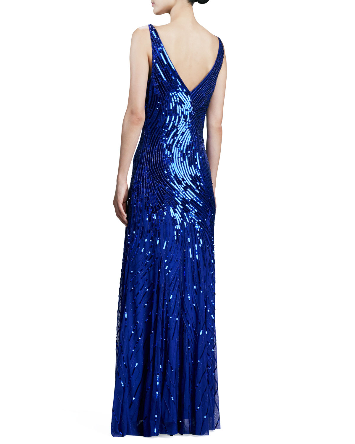 aidan mattox blue gown