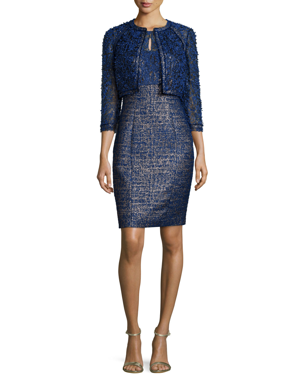navy blue dress with coat