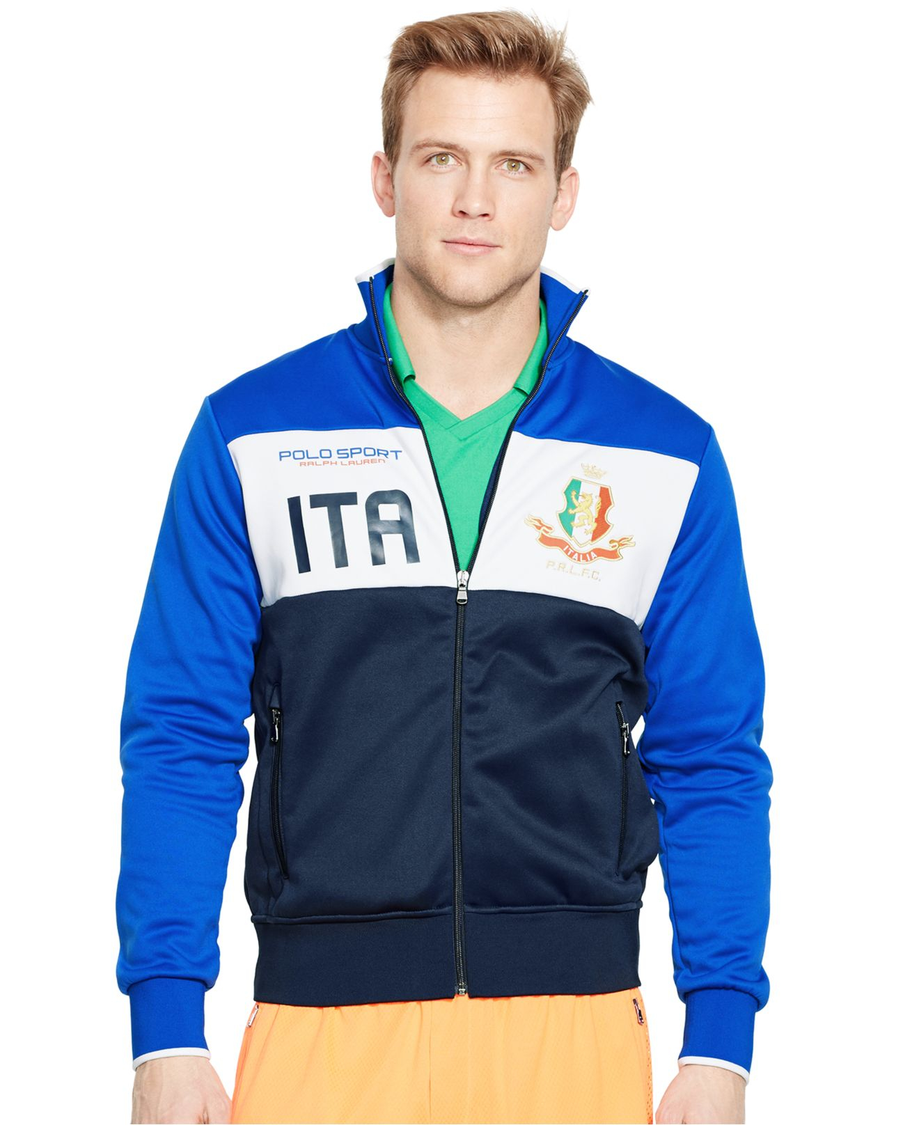 polo fleece track jacket
