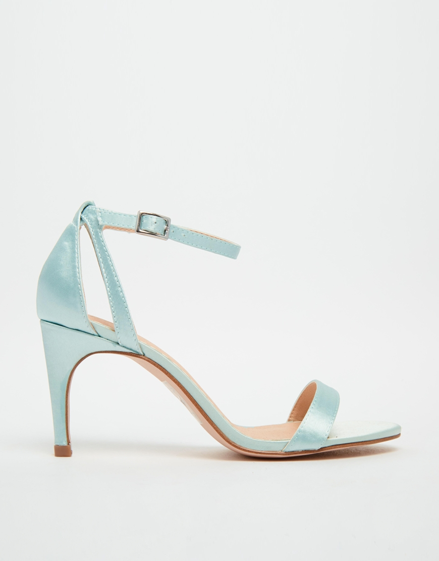 ASOS Head Light Heeled Sandals in Mint (Green) - Lyst