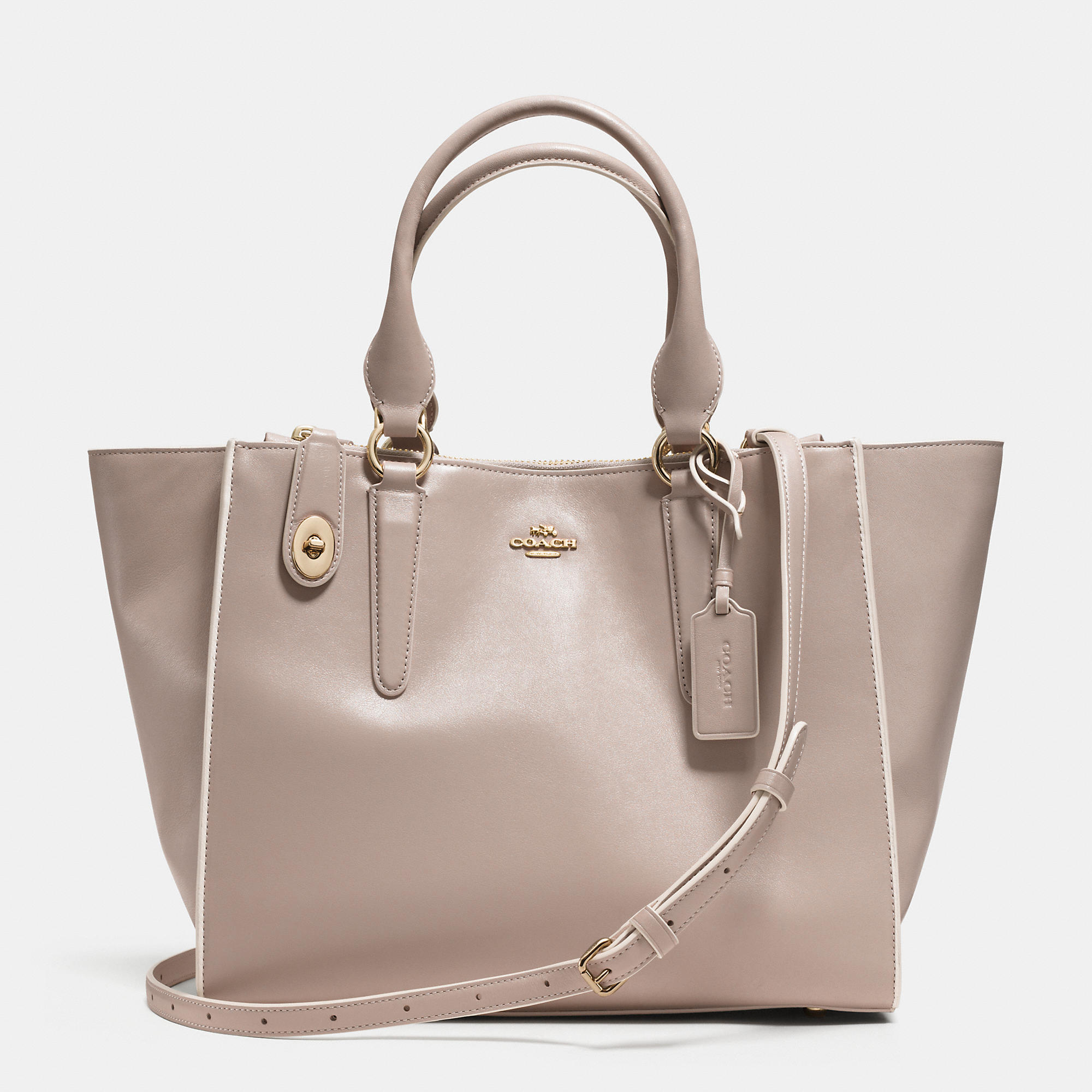 Coach Crosby Carryall In Colorblock Leather in Gray | Lyst
