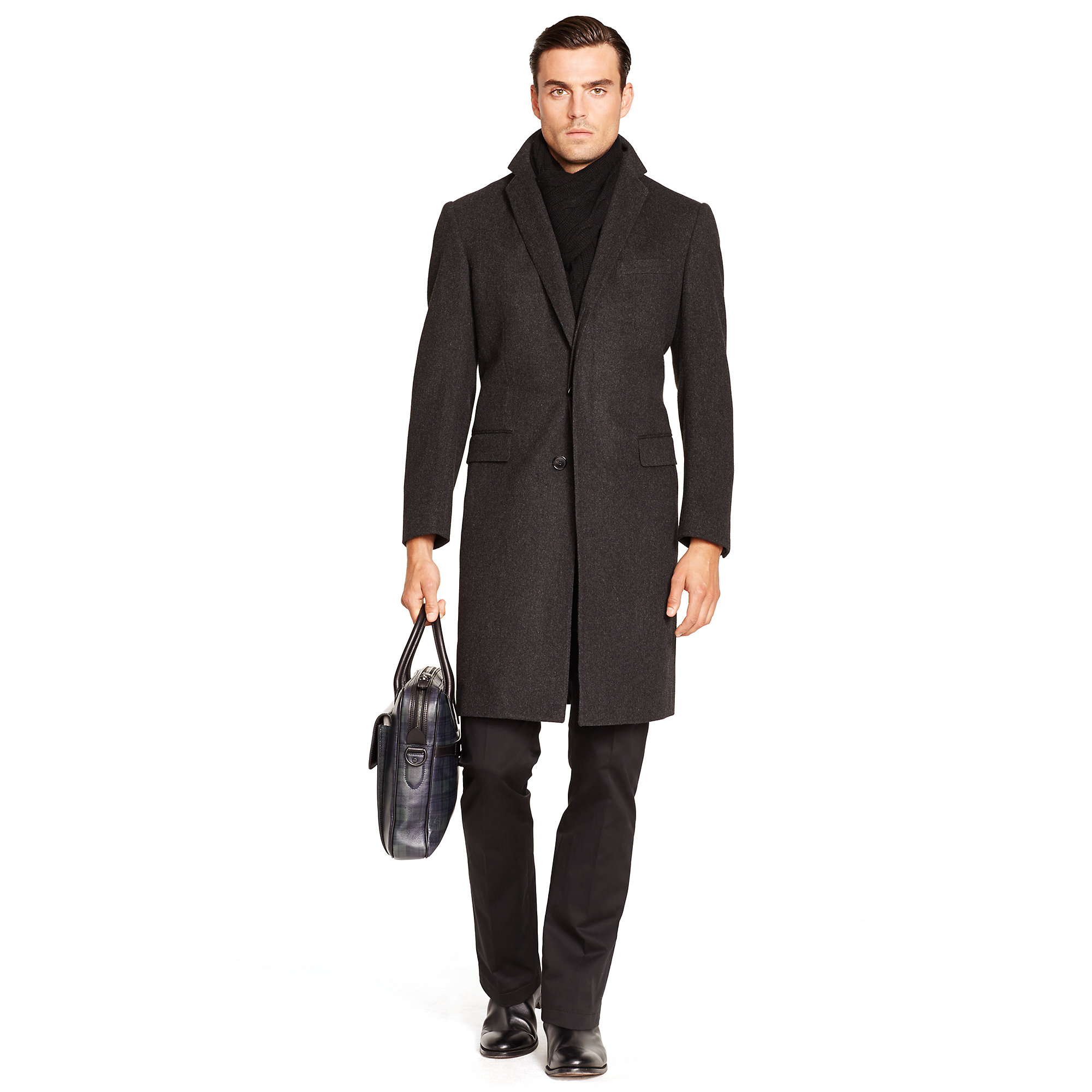 ralph lauren wool blend chesterfield coat