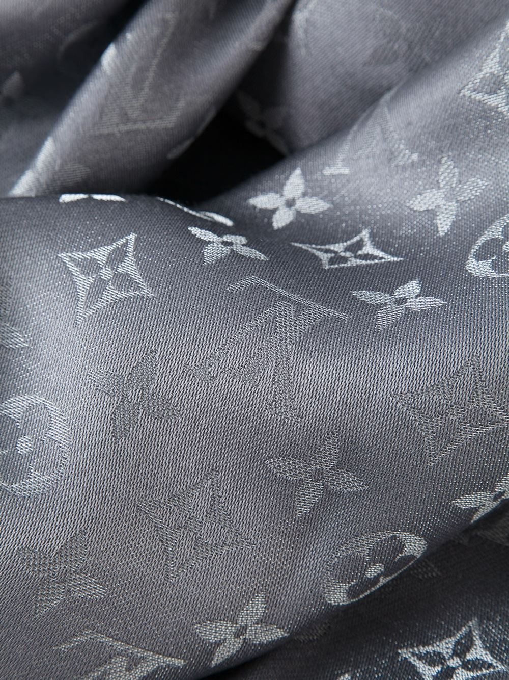 Louis Vuitton Signature Logo Scarf in Grey (Gray) - Lyst