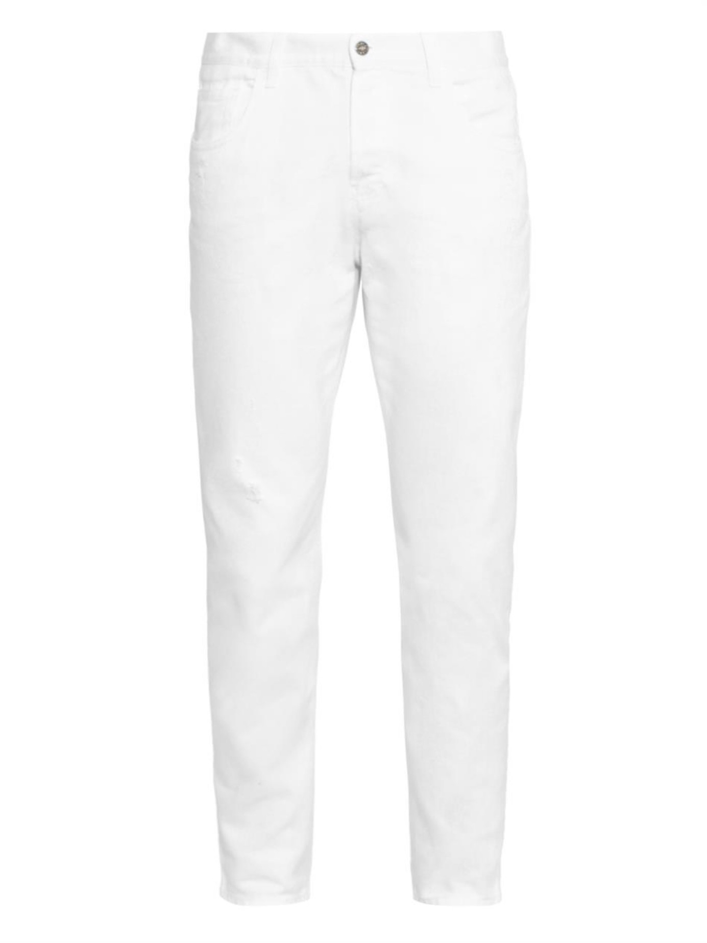 Gucci Distressed Slim-fit Jeans in White for Men | Lyst
