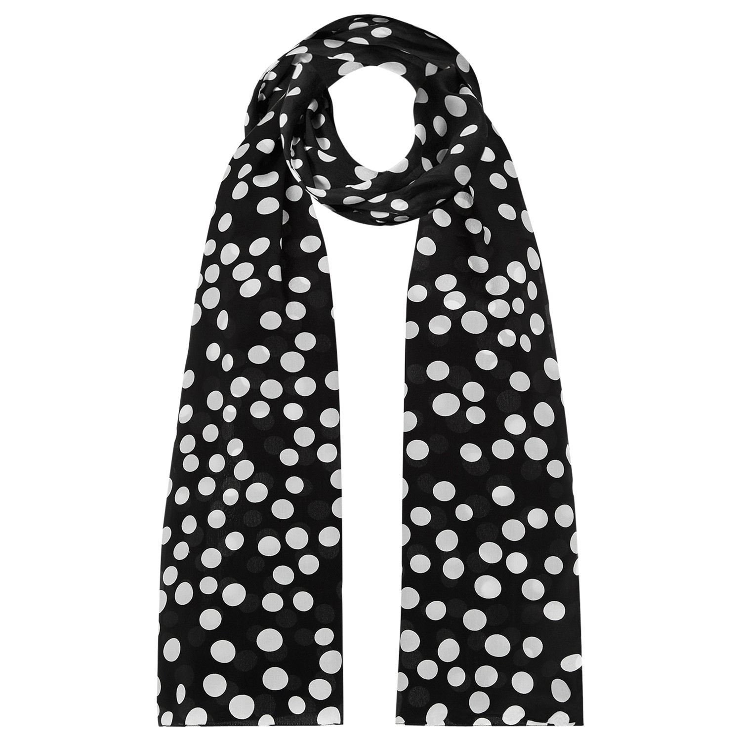 Precis Petite Polka Dot Silk Scarf in Black Lyst