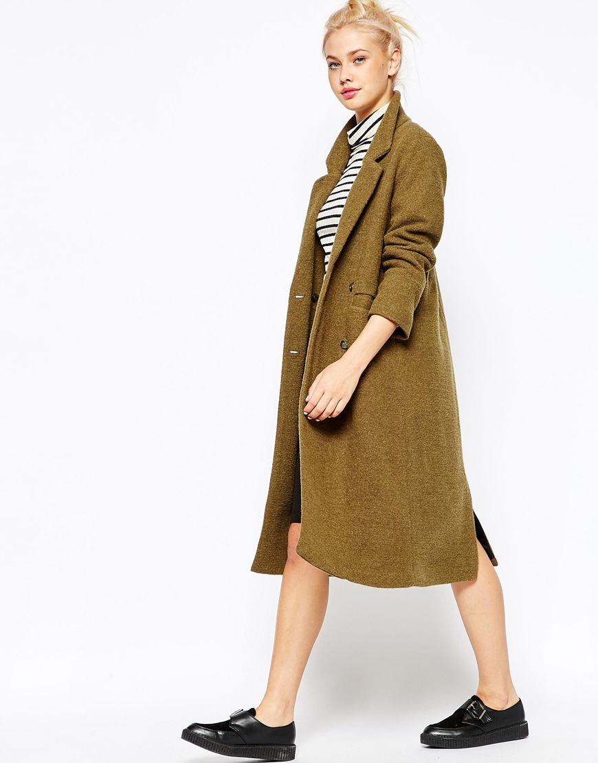 monki green coat