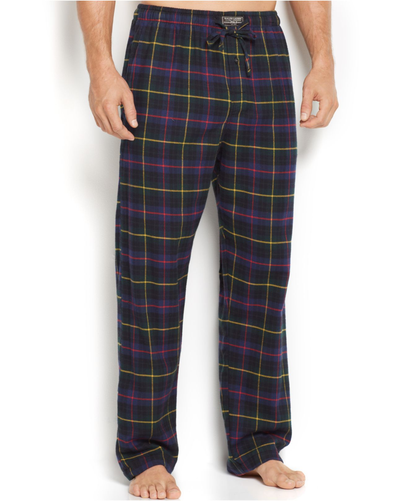 Polo ralph lauren Big And Tall Flannel Pajama Pants in Blue for Men | Lyst
