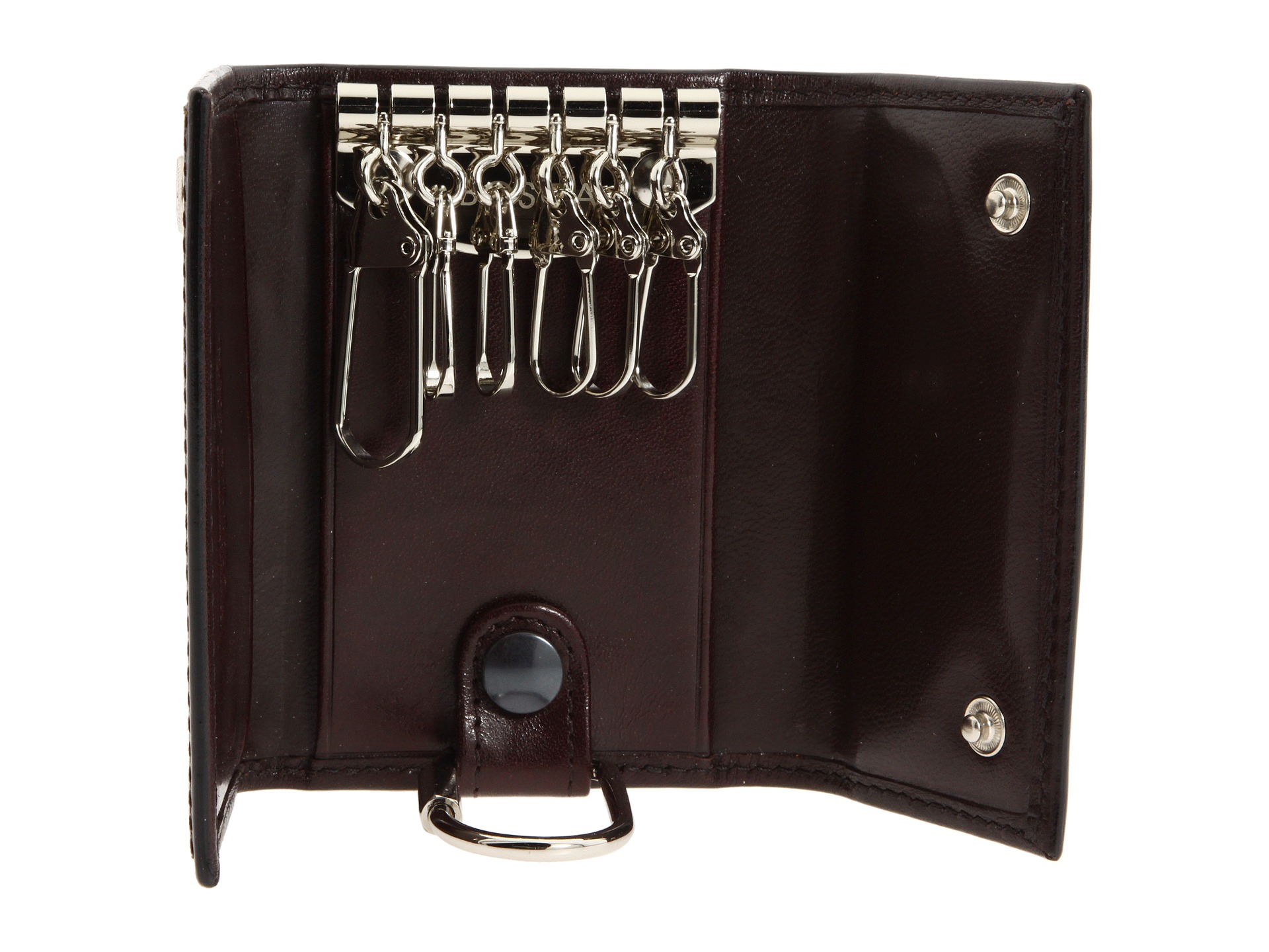 Men's leather key holder with 6 key brown