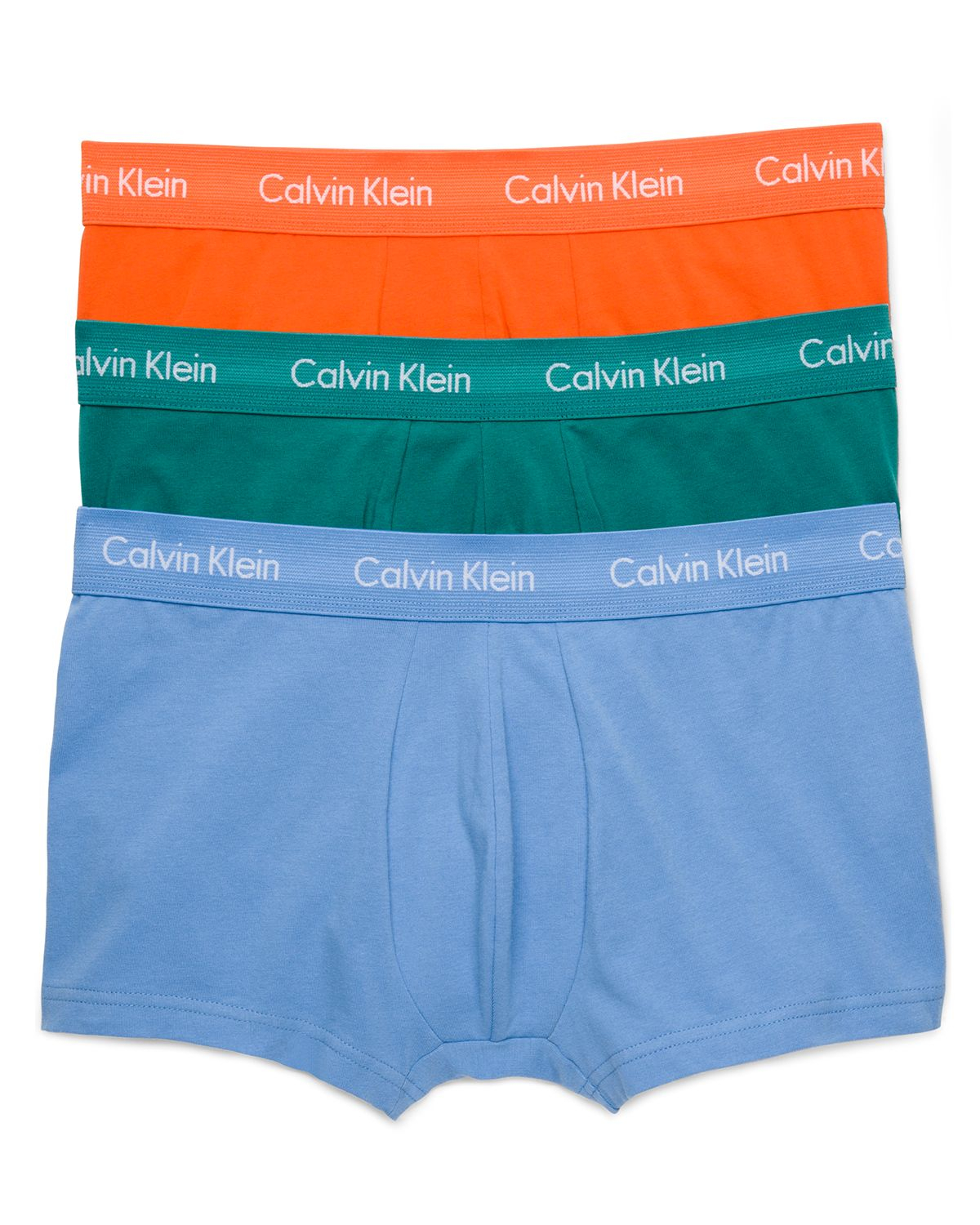 Calvin Klein Cotton Men's Classic Boxer Briefs 3-pack in Sky/Orange ...