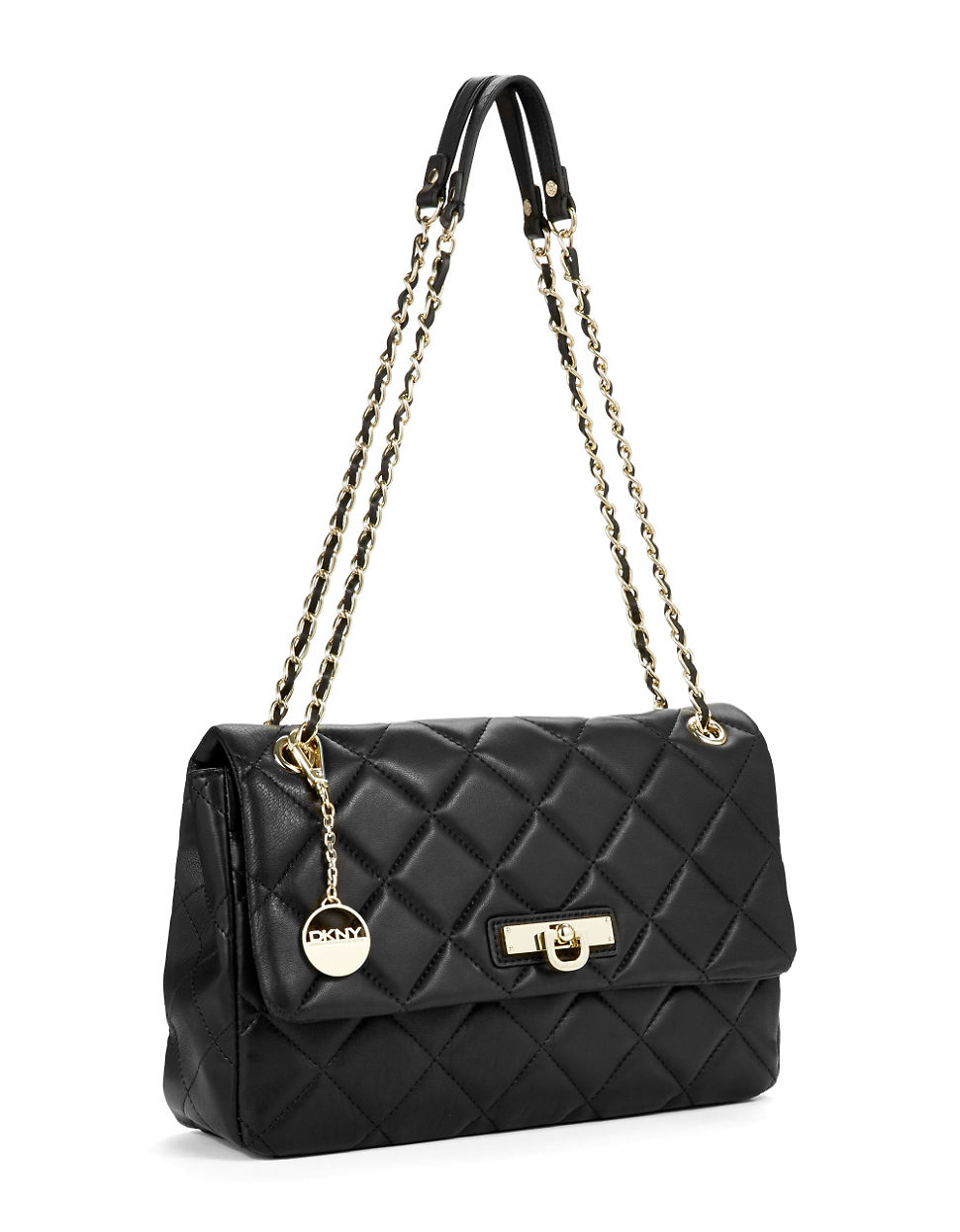 Dkny Quilted Nappa Purse in Black | Lyst