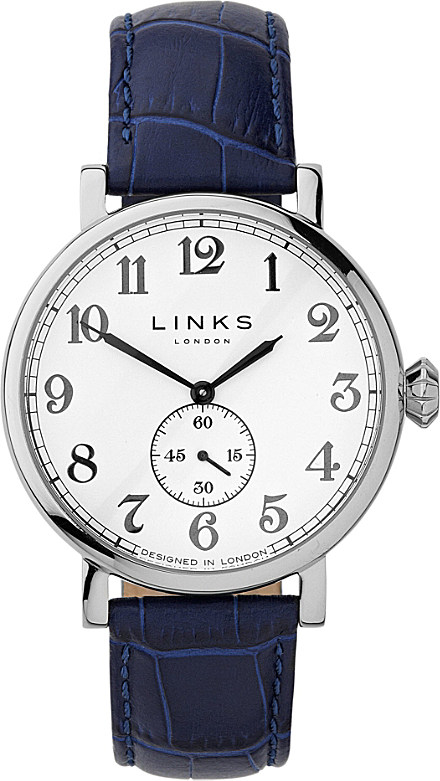 Links Of London Greenwich Silver Plated Watch Men S Blue White For Men Lyst Links Of London Greenwich Silver Plated Watch Men S Blue White For Men Lyst