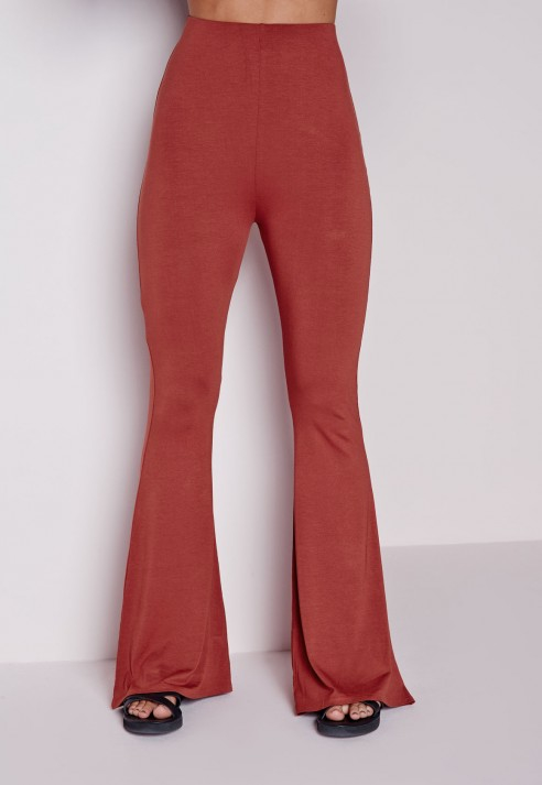 rust flare pants