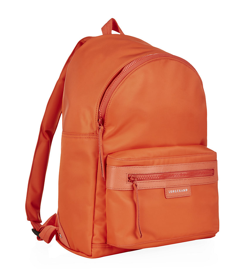 longchamp orange backpack