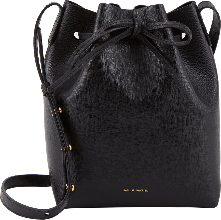 Mansur Gavriel Mini Bucket Bag in Black | Lyst