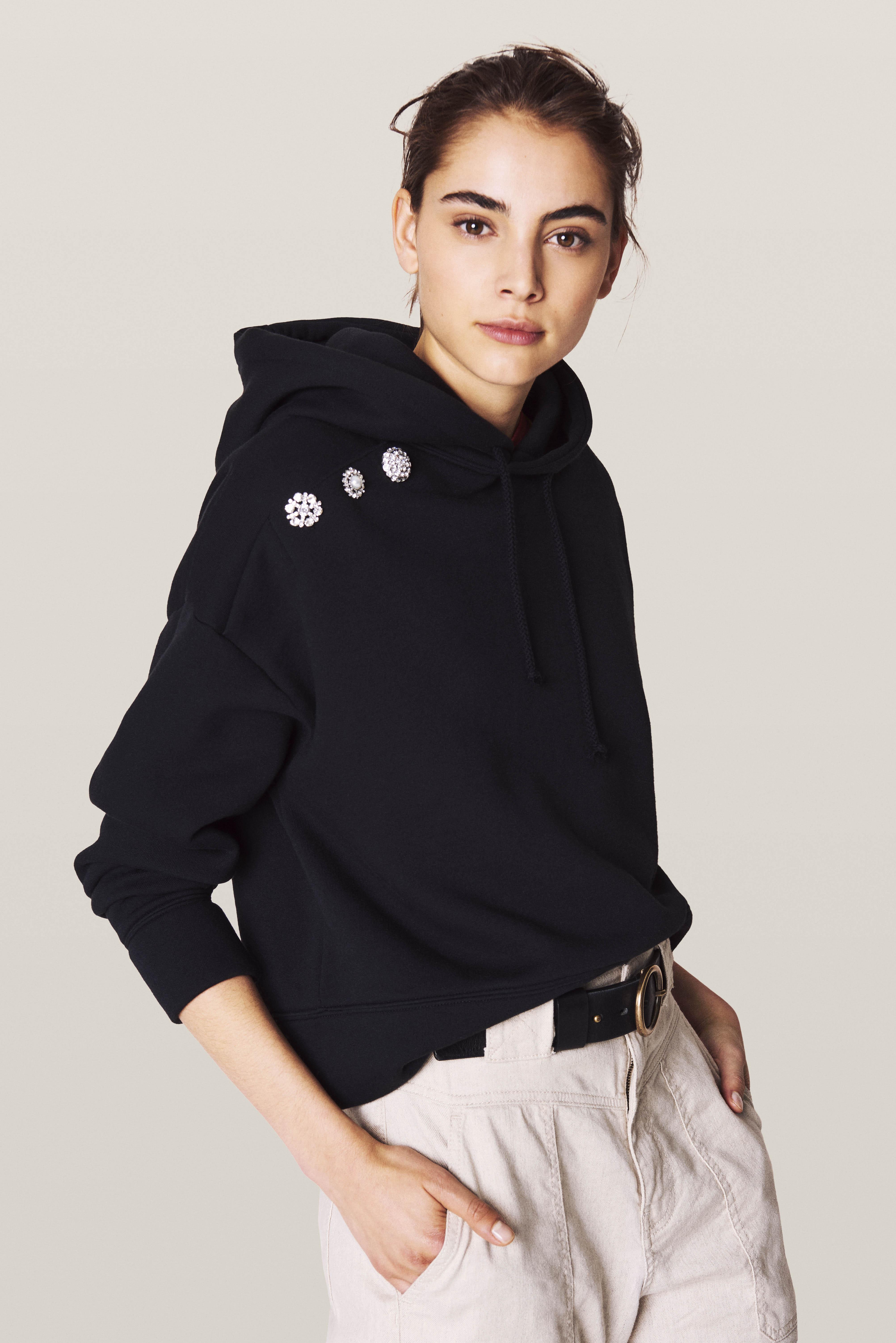 Ba&sh Fleece Sweatshirt Didi, Long Sleeves in Black - Lyst