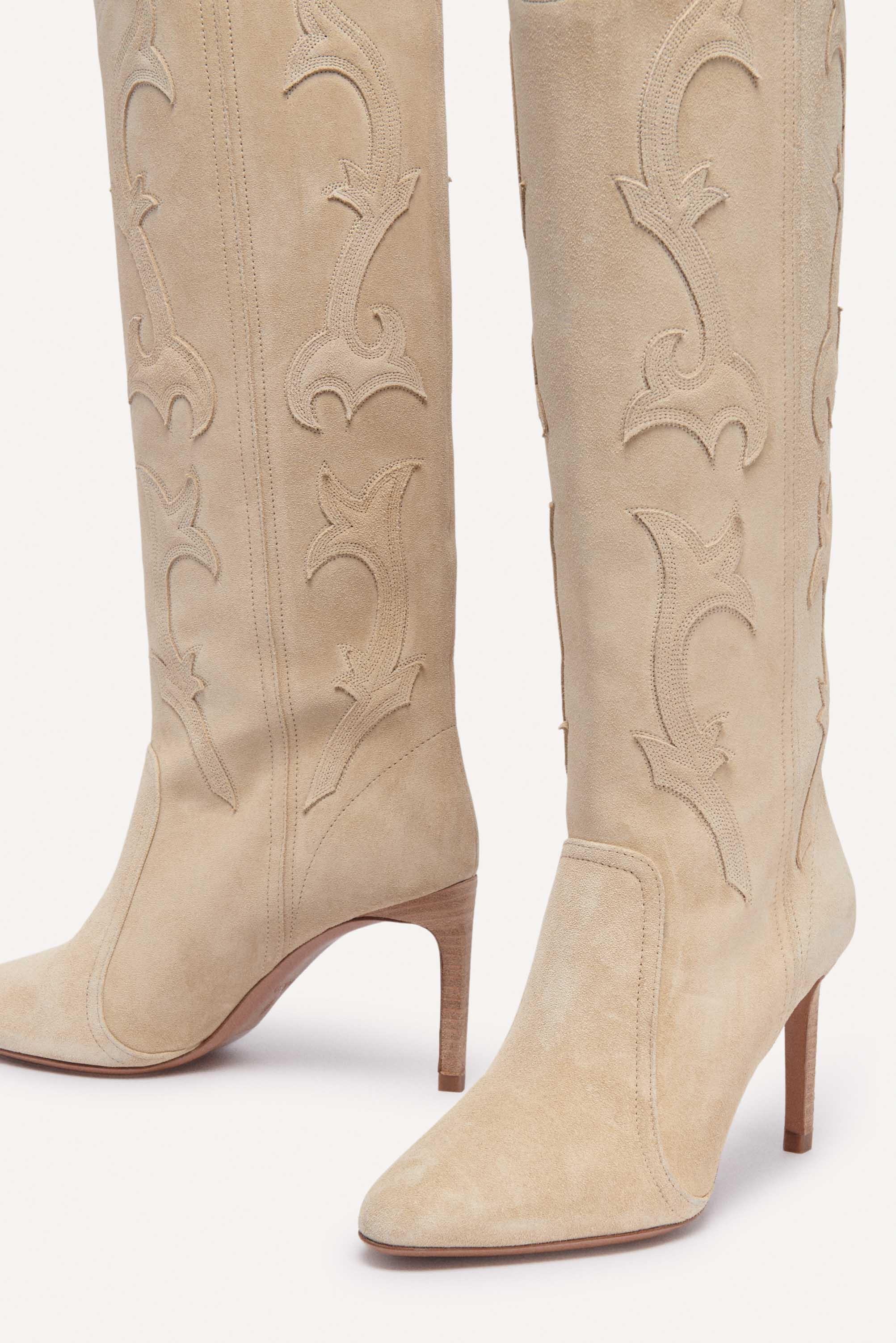 ba&sh: boots. LOW-TOP BOOTS WITH ARABESQUE PATTERNS