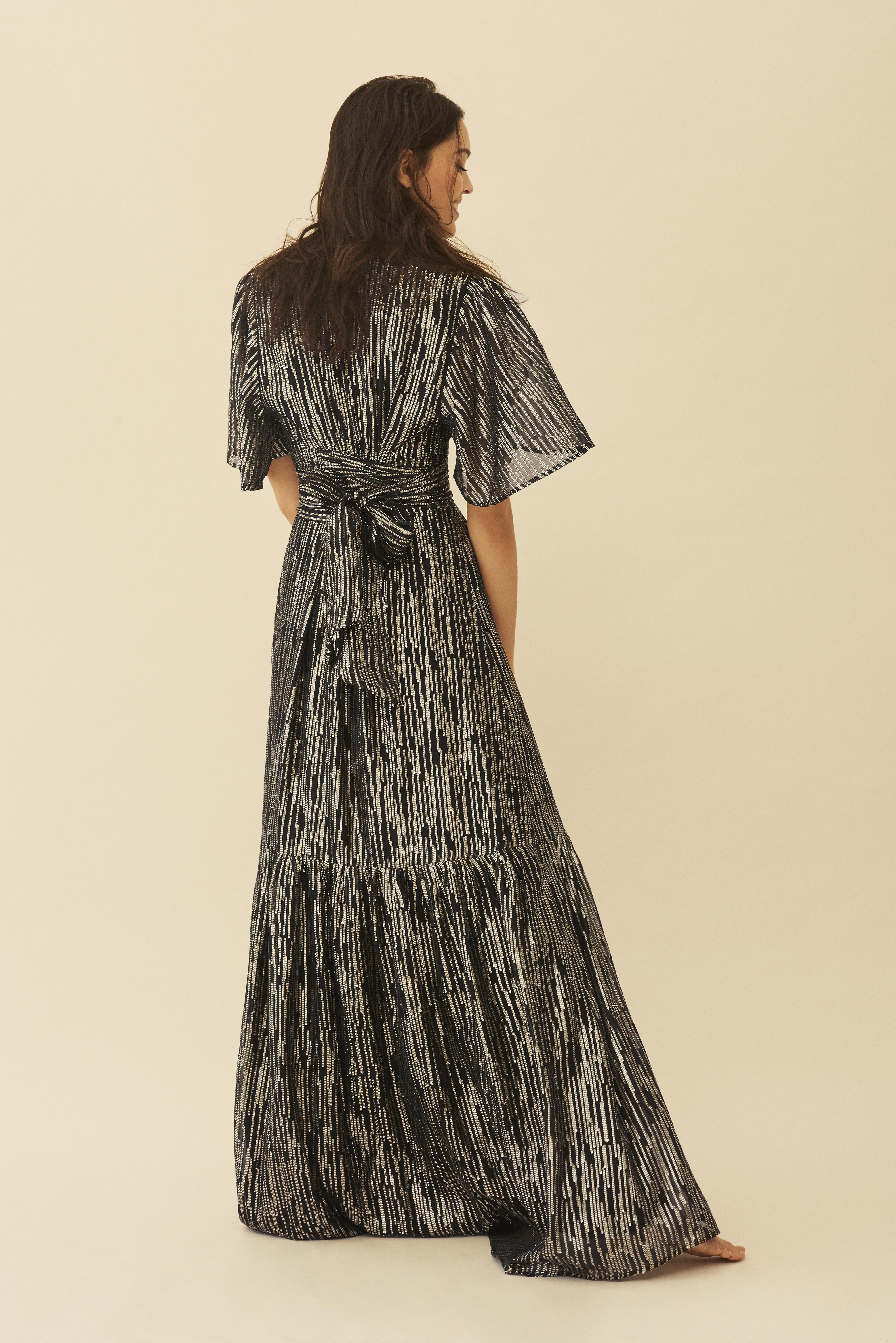 ba&sh metallic nixon gown