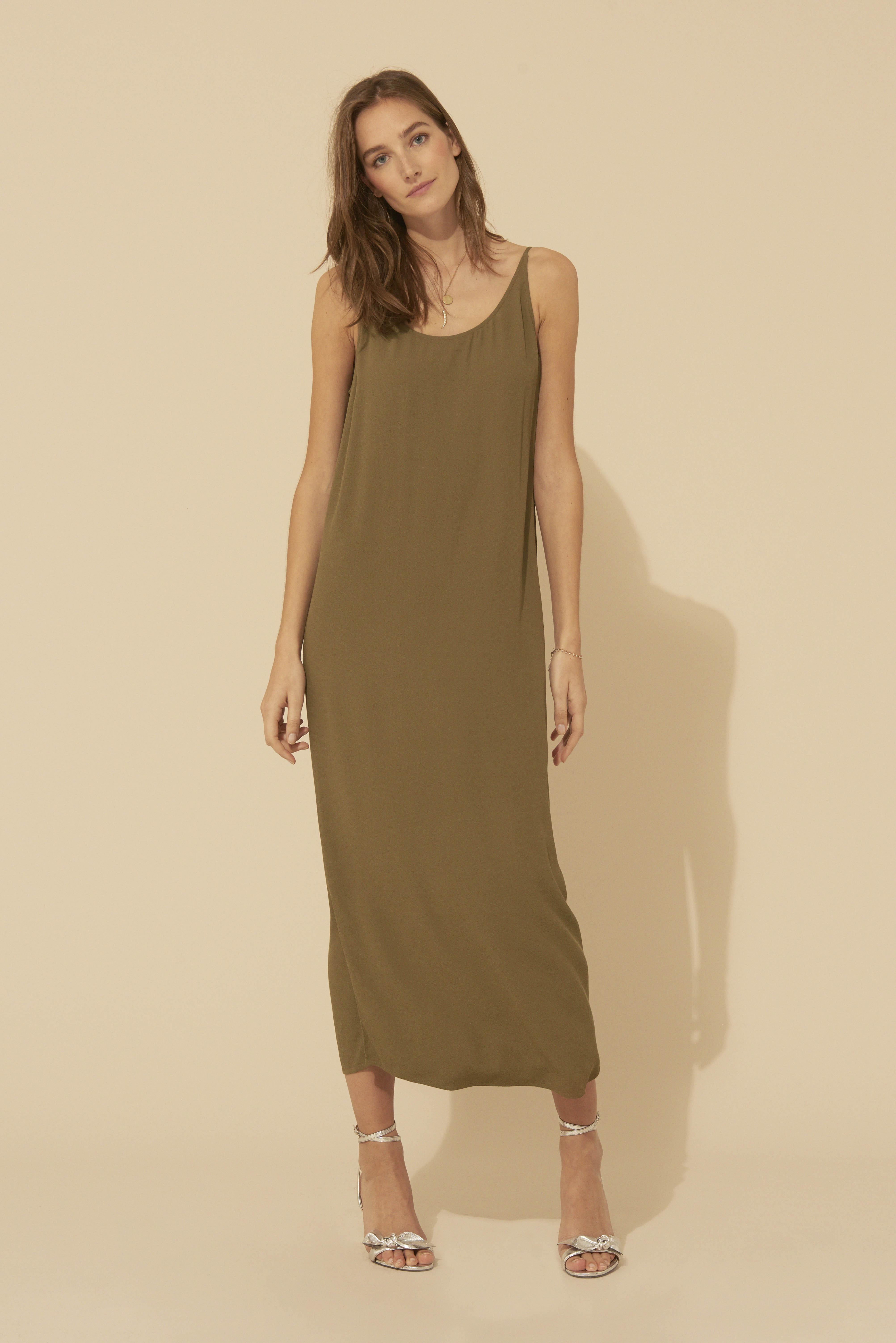 Ba&sh Synthetic Long Dress Yoyo in Green Lyst