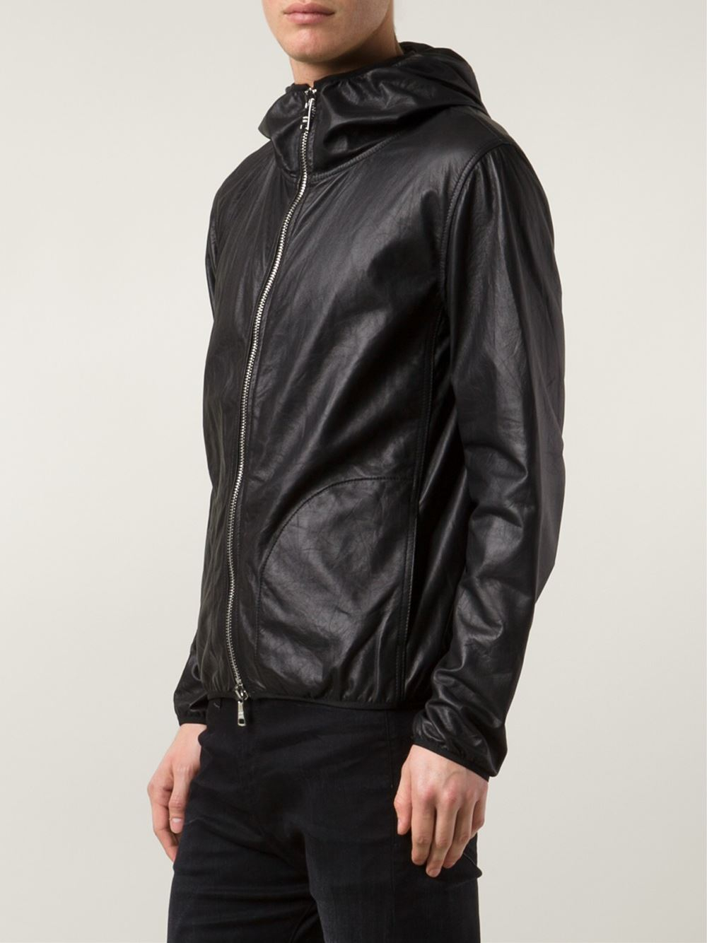 Giorgio brato Leather Jacket in Black for Men | Lyst