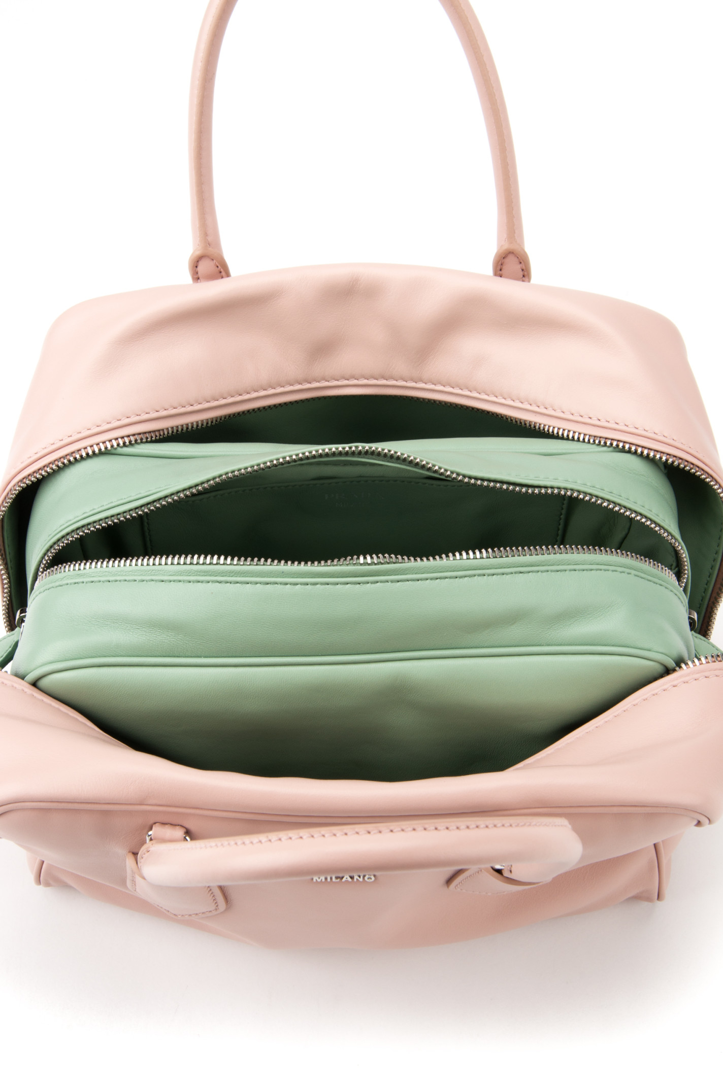 Prada Soft Calf Bag in Pink (PESCA+ACQUA) | Lyst Prada Soft Calf Bag in Pink (PESCA+ACQUA) | Lyst
