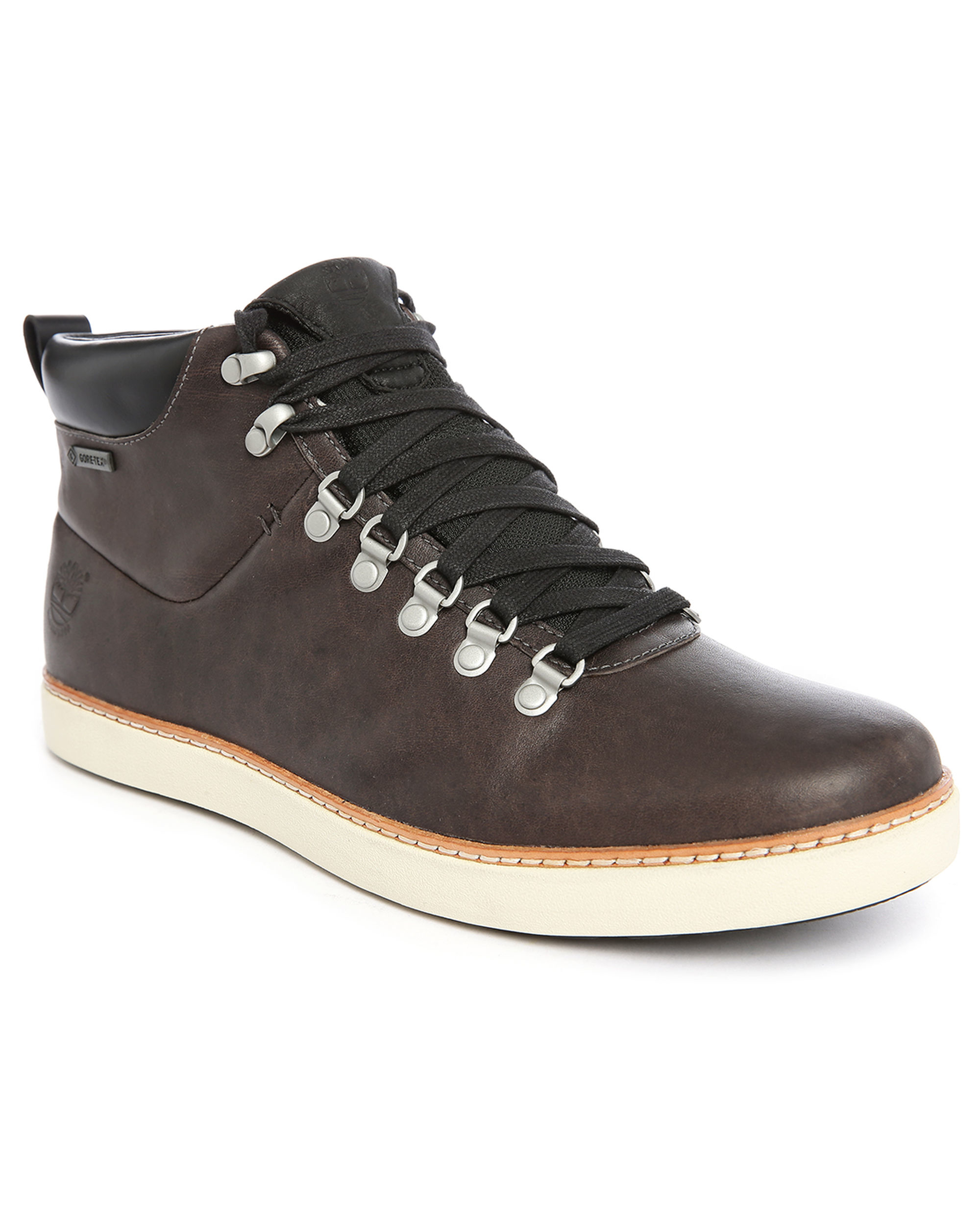 Timberland Hudston Grey Leather Boots in Gray for Men | Lyst