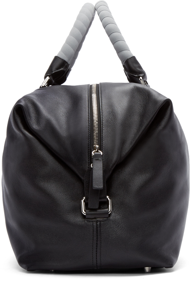 Jil Sander Black Leather Duffle Bag for Men | Lyst